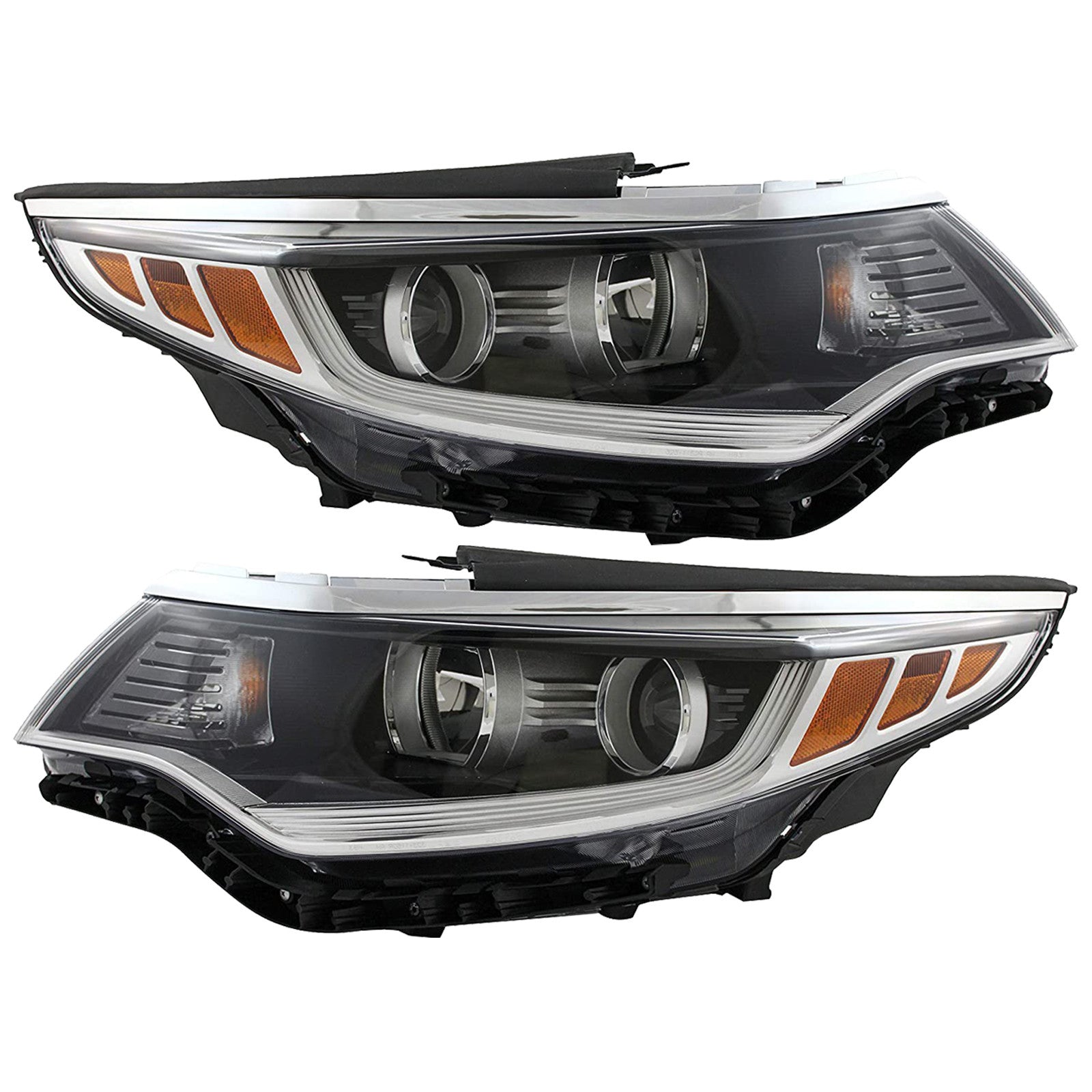 For 2016 2017 2018 Kia Optima Headlight Assembly Halogen With Bulbs Left Right Pair
