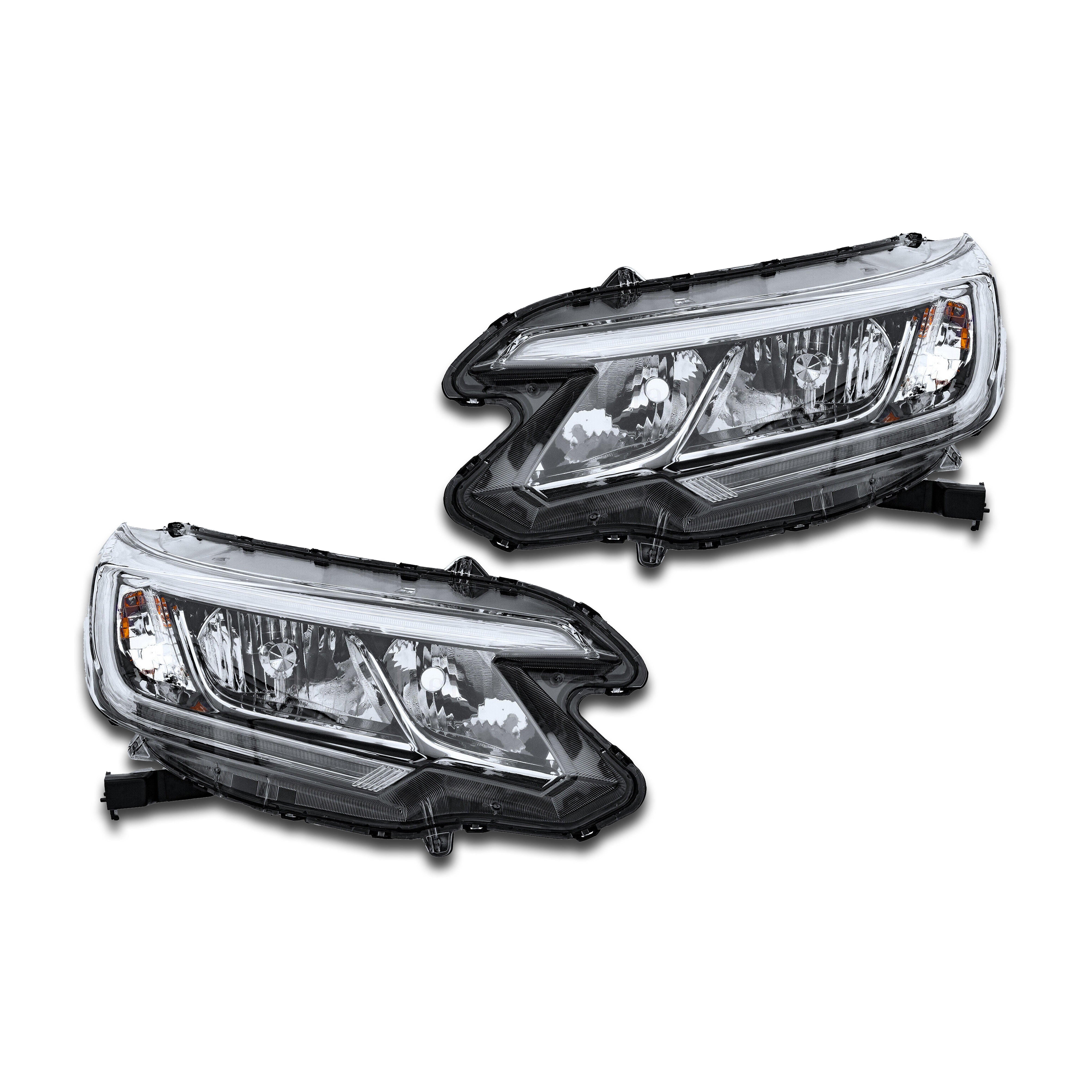 For 2015 2016 Honda CRV CR-V EX-L EX SE Headlight Headlamp Halogen w/ LED DRL Driver Passenger Left Right LH RH Side Set Pair 2Pcs 33150T1WA01 33100T1WA01