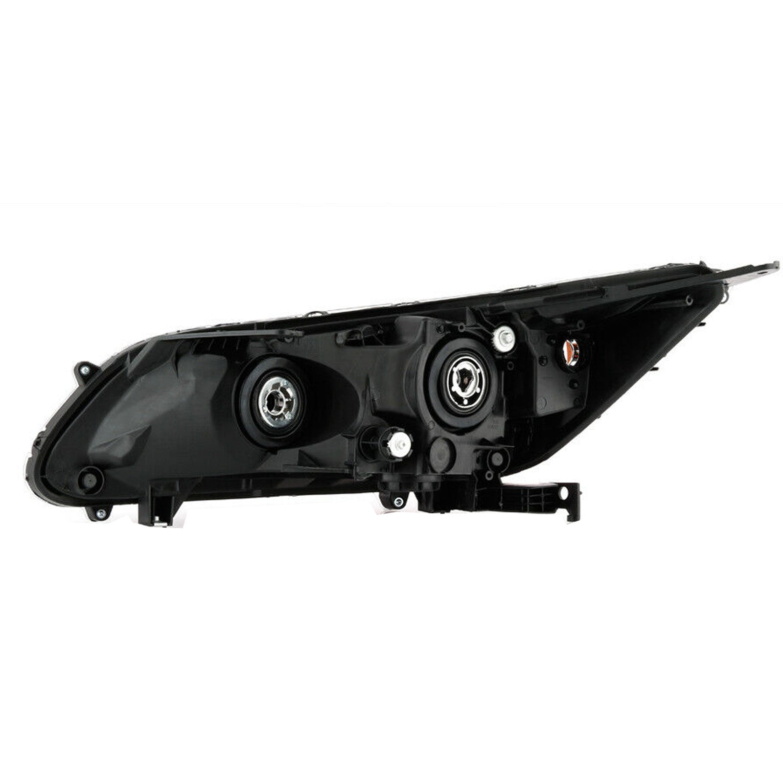 For 2013 2014 2015 Honda Accord Sedan Headlight Assembly Halogen Black & Chrome Driver Side