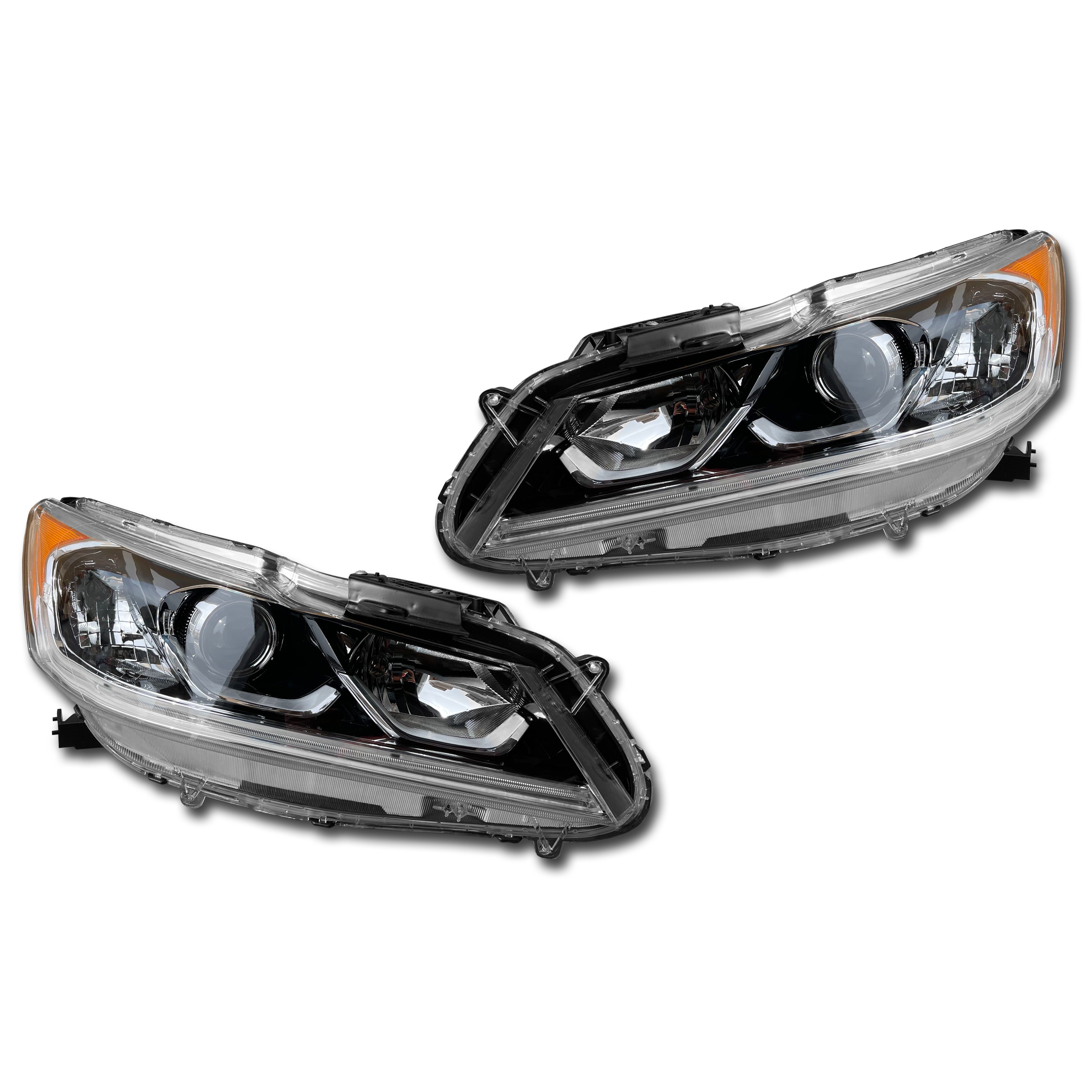 For 2016 2017 Honda Accord Sedan Headlight Headlamp Halogen Assembly Left Right Driver Passenger Side LH RH Pair Set 2Pcs HO2502169 HO2503169