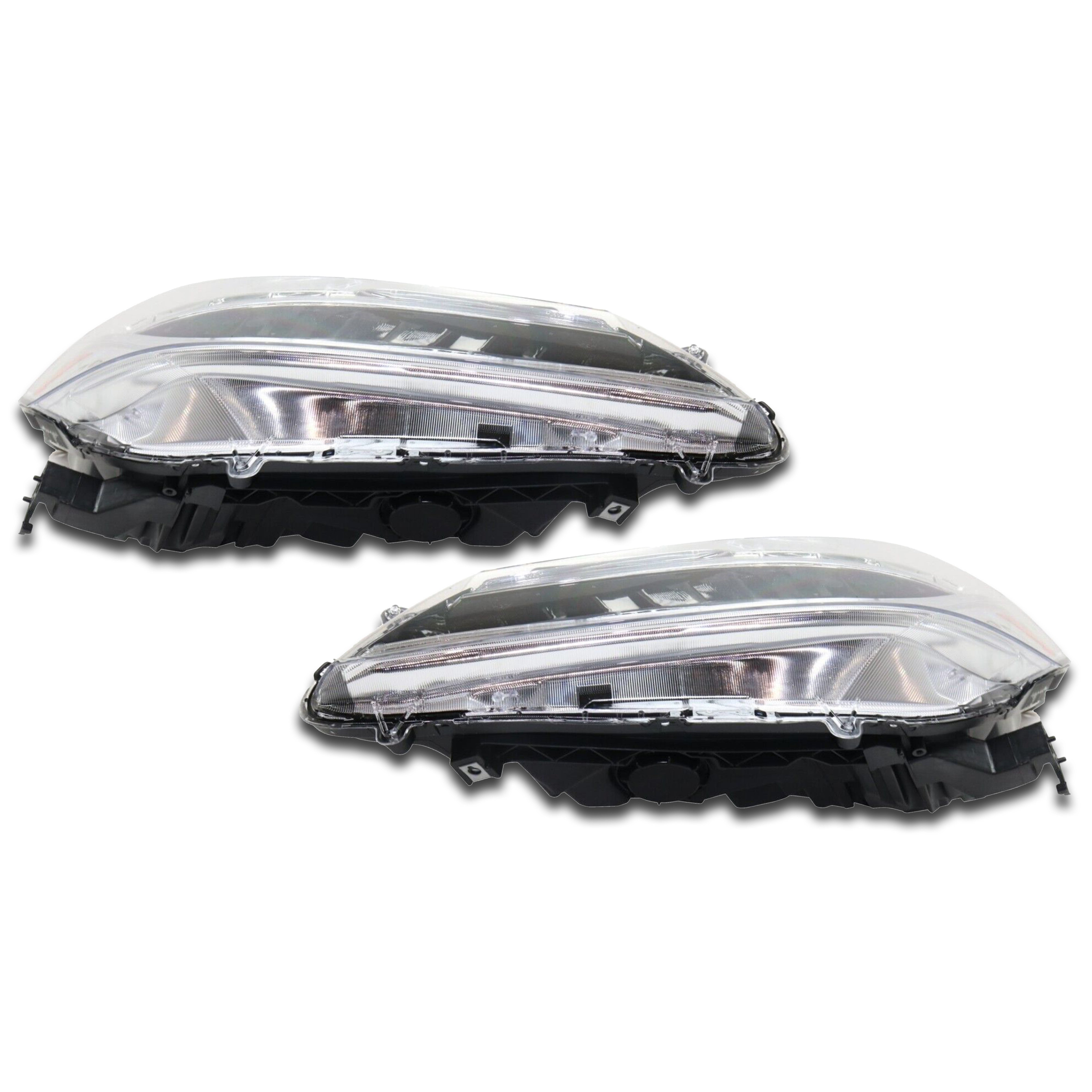 For 2016 2017 Honda Accord Sedan Full LED Headlight Headlamp Assembly Chrome Left Right Driver Passenger Side LH RH Set Pair 2Pcs 33150T2AA32 33100T2AA32