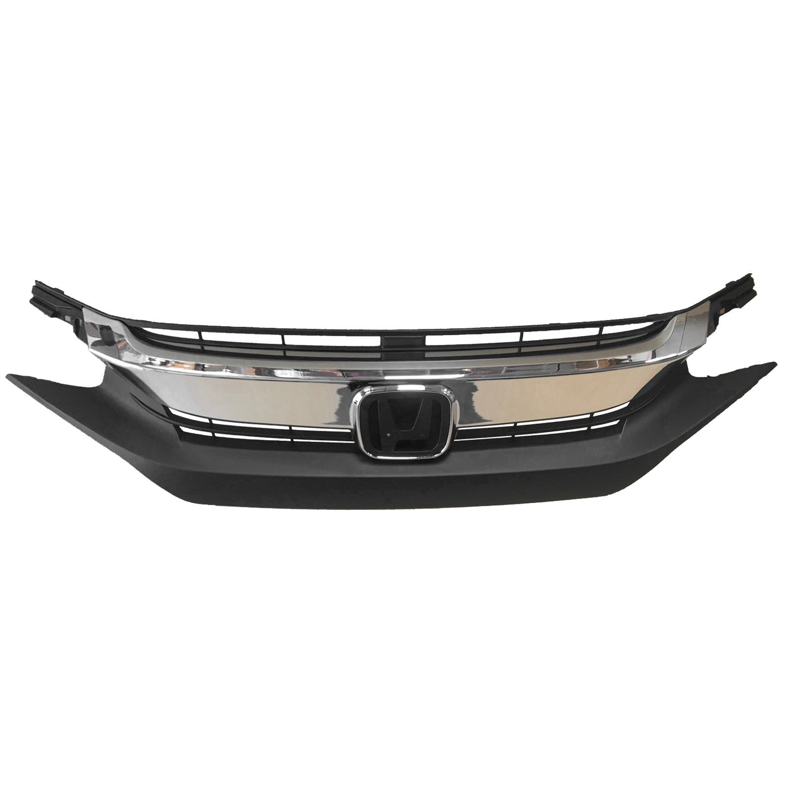 For 2016 2017 2018 Honda Civic Front Upper Bumper Grille with Chrome Trim