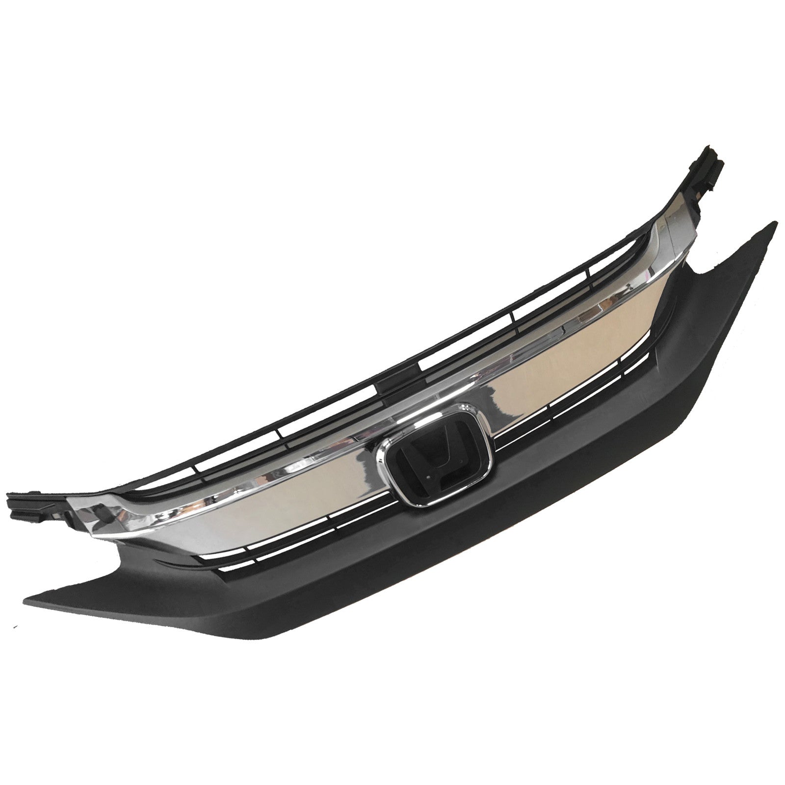 For 2016 2017 2018 Honda Civic Front Upper Bumper Grille with Chrome Trim