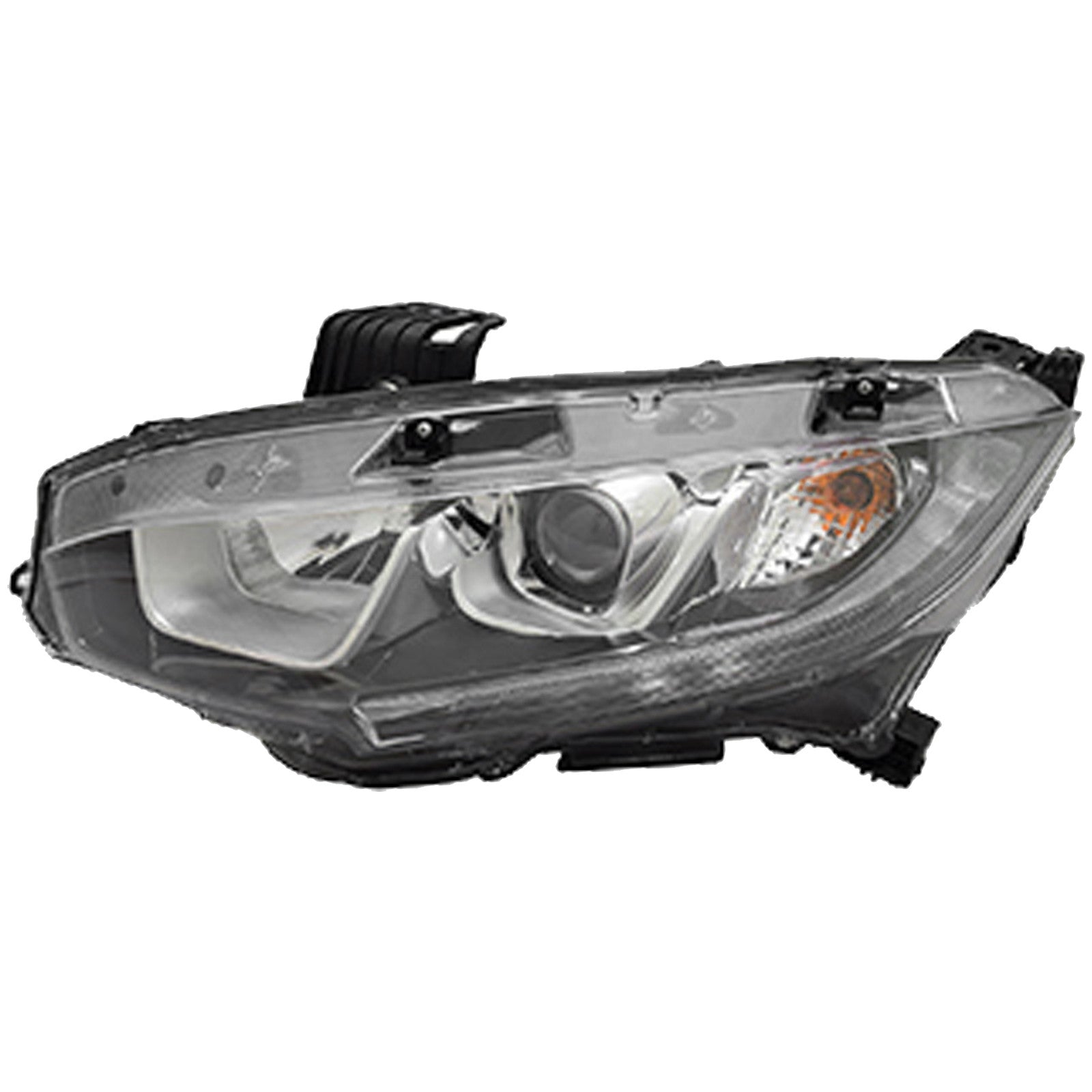 For 2016 2017 2018 Honda Civic Headlight Headlamp Assembly Halogen Basic LED Left Driver Side LH