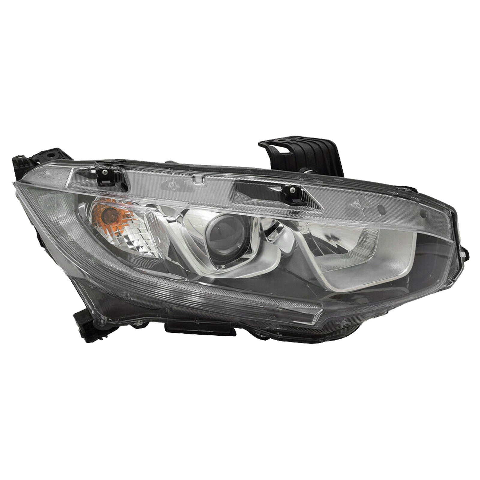 For 2016 2017 2018 Honda Civic Headlight Headlamp Assembly Halogen Basic LED Right Passenger Side RH