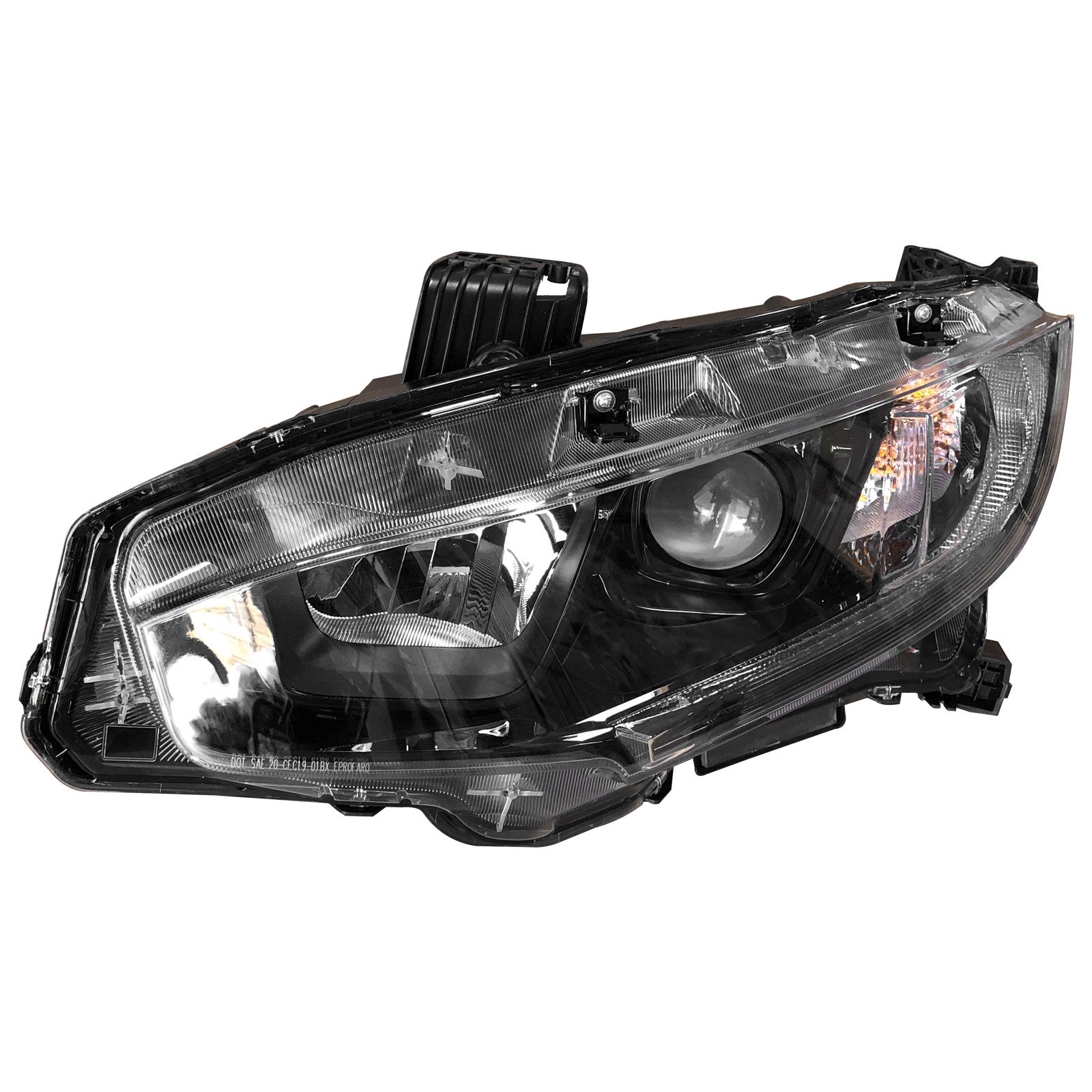 For 2016 2017 2018 2019 2020 2021 Honda Civic Black Headlight Headlamp Halogen LED Left Driver Side