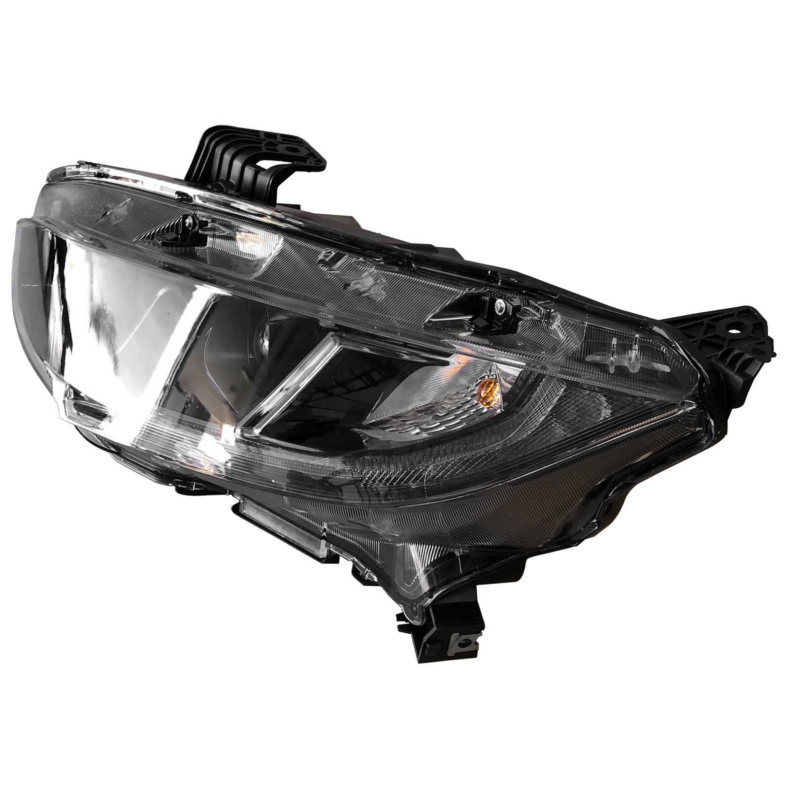 For 2016 2017 2018 2019 2020 2021 Honda Civic Black Headlight Headlamp Halogen LED Left Driver Side