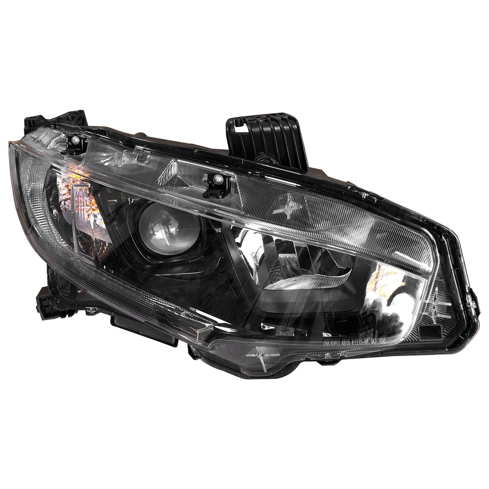 For 2016 2017 2018 2019 2020 2021 Honda Civic Black Headlight Headlamp Halogen LED Right Passenger Side RH