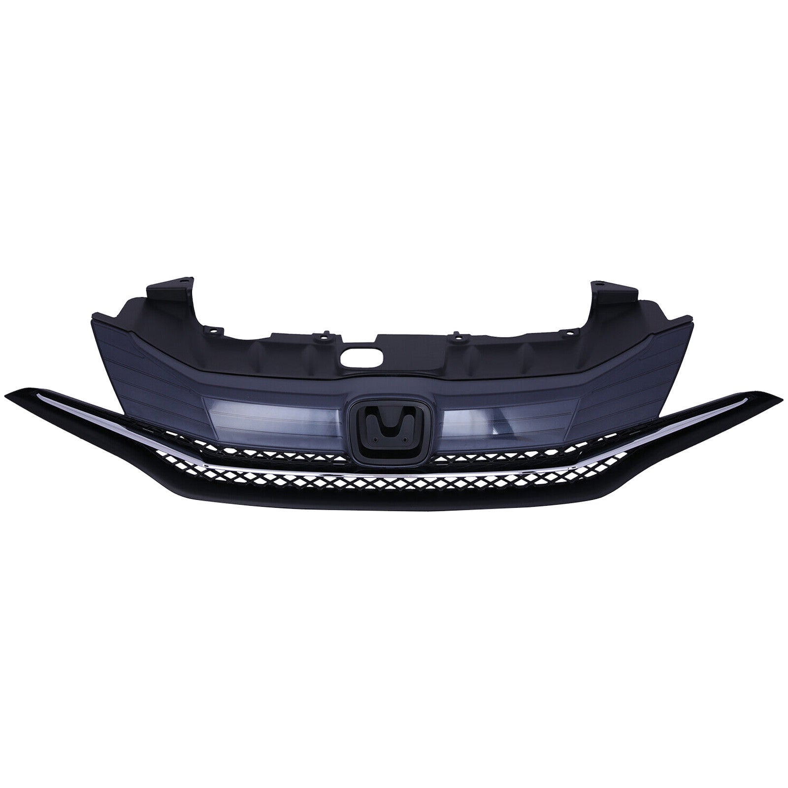 2014 2015 Honda Civic Coupe Front Upper Lower Grilles & Fog Light Bezels Set 4pcs