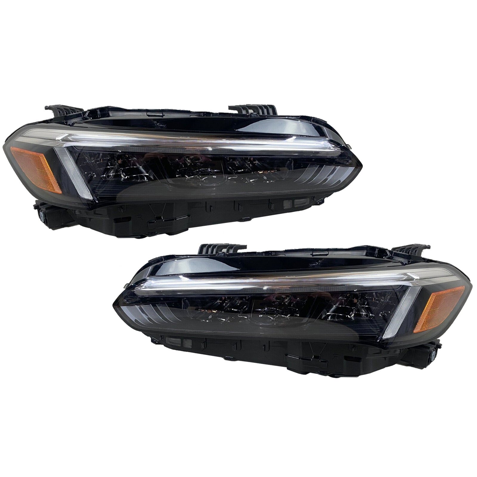For 2022 2023 2024 2025 Honda Civic Sport Touring Front LED Headlight Headlamp Assembly Black Left Right Pair