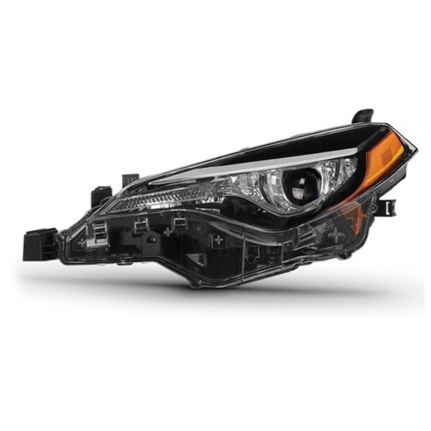 For 2017 2018 2019 Toyota Corolla L LE Headlight Assembly Halogen with LED Daytime Running Lights DRL Left Right Pair
