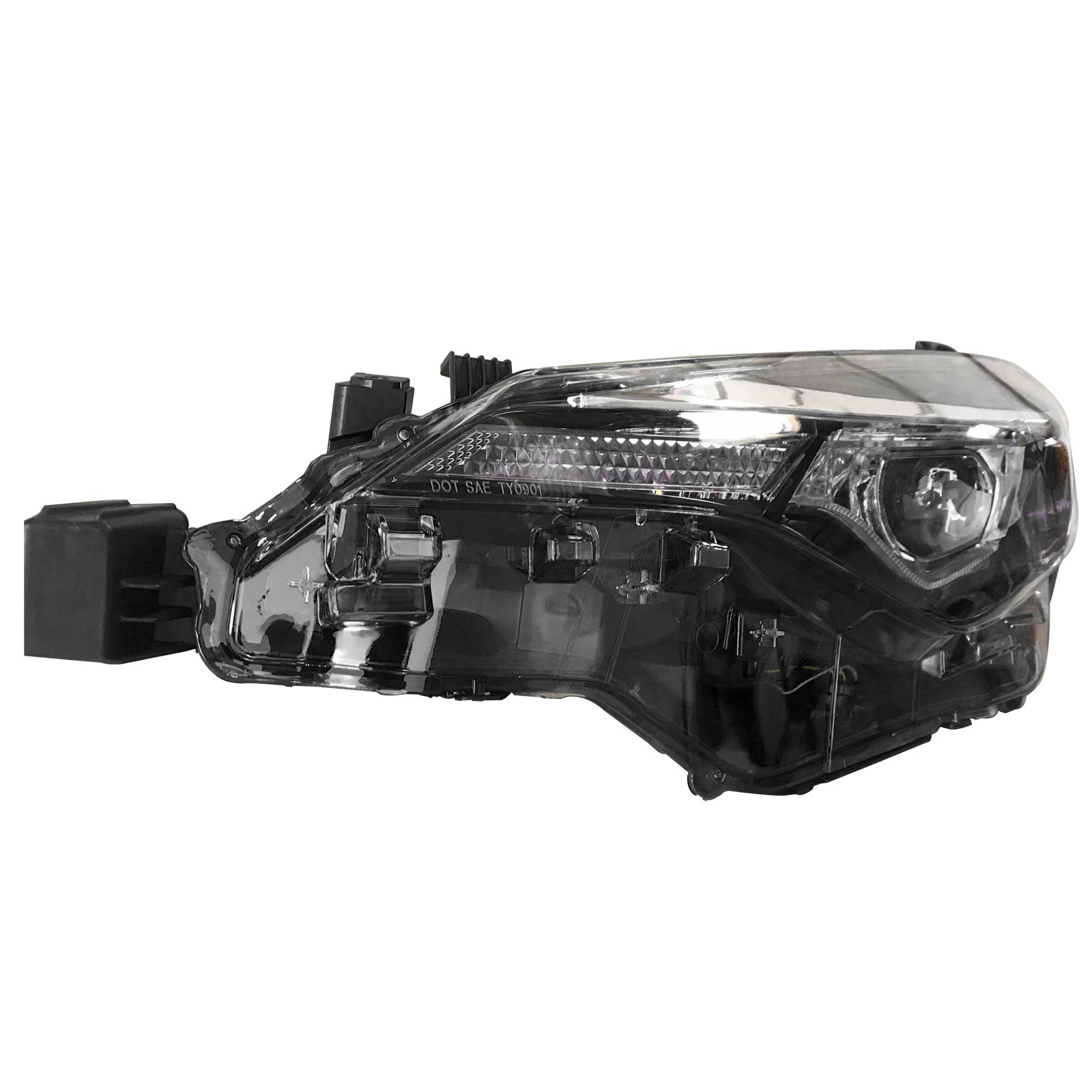 For 2017 2018 2019 Toyota Corolla L LE Headlight Assembly Halogen with LED Daytime Running Lights DRL Left Right Pair