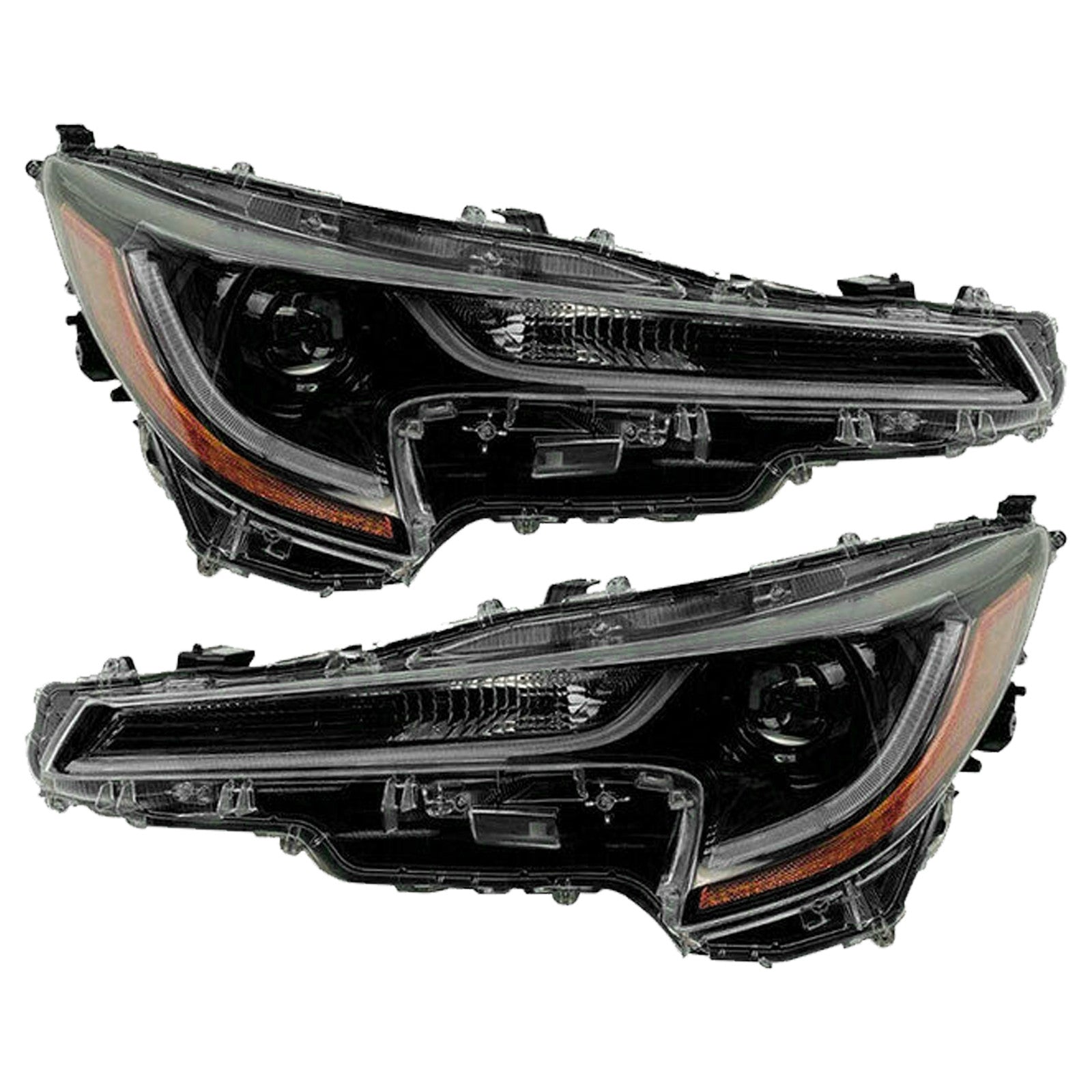 For 2020 2021 2022 Toyota Corolla L LE Headlight Assembly LED Daytime Running Lamp Left Right Pair