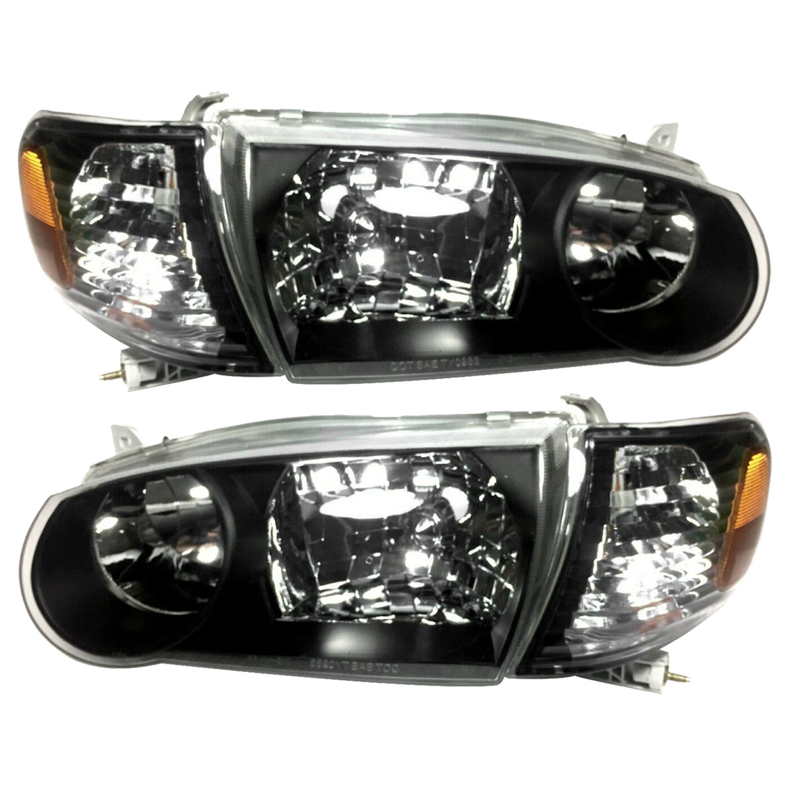 For 2000 2001 2002 Toyota Corolla JDM Headlights Assembly & Corner Parking Lamps Set 4pc