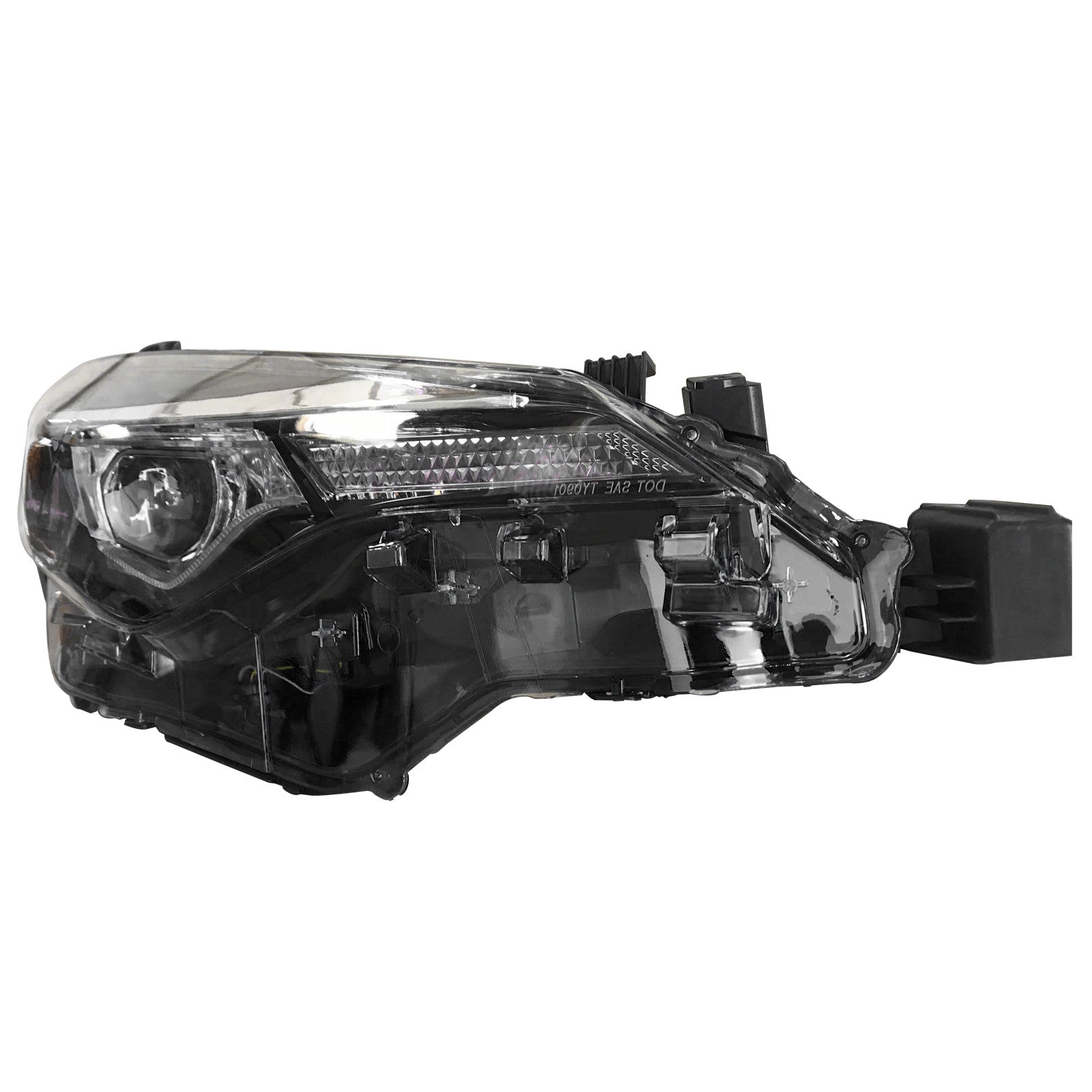 For 2017 2018 2019 Toyota Corolla L LE Headlight Assembly Halogen with LED Daytime Running Lights DRL Passenger Side