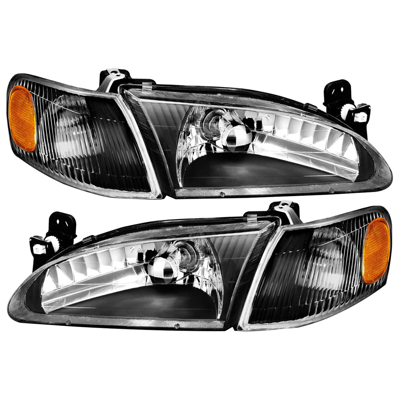 For 1998 1999 2000 Toyota Corolla Headlights Assembly & Corner Parking Lamps Set 4pc