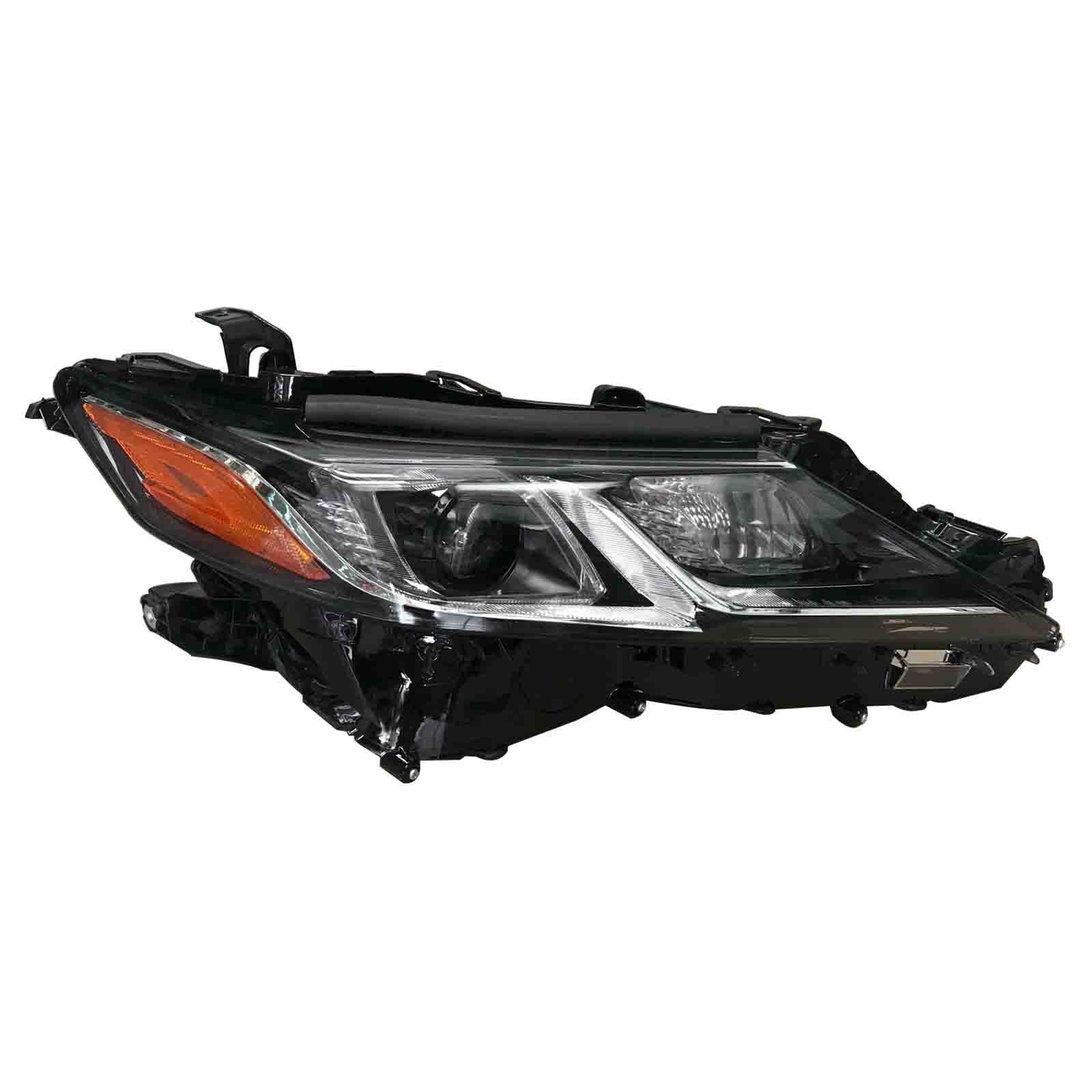 For 2018 2019 2020 Toyota Camry L LE SE Headlight Assembly Halogen with LED Projector Passenger Side
