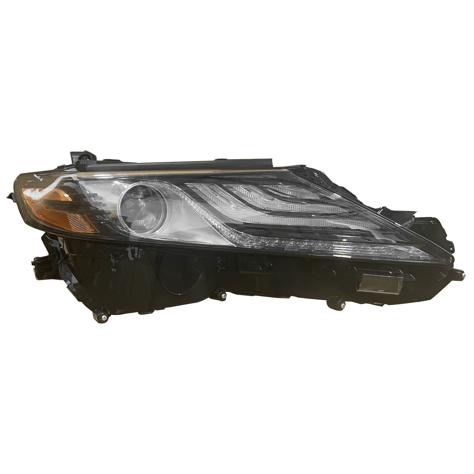 For 2021 2022 2023 2024 Toyota Camry XSE XLE Black Accent Headlight Assembly Full LED Non-Adaptive Passenger Side