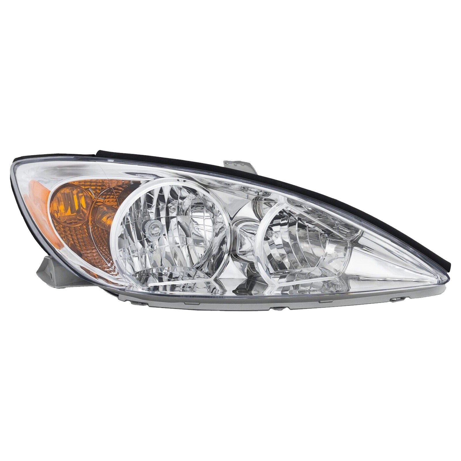 For 2002 2003 2004 Toyota Camry LE XLE Halogen Headlight Headlamp Assembly Chrome Housing Left Right Pair