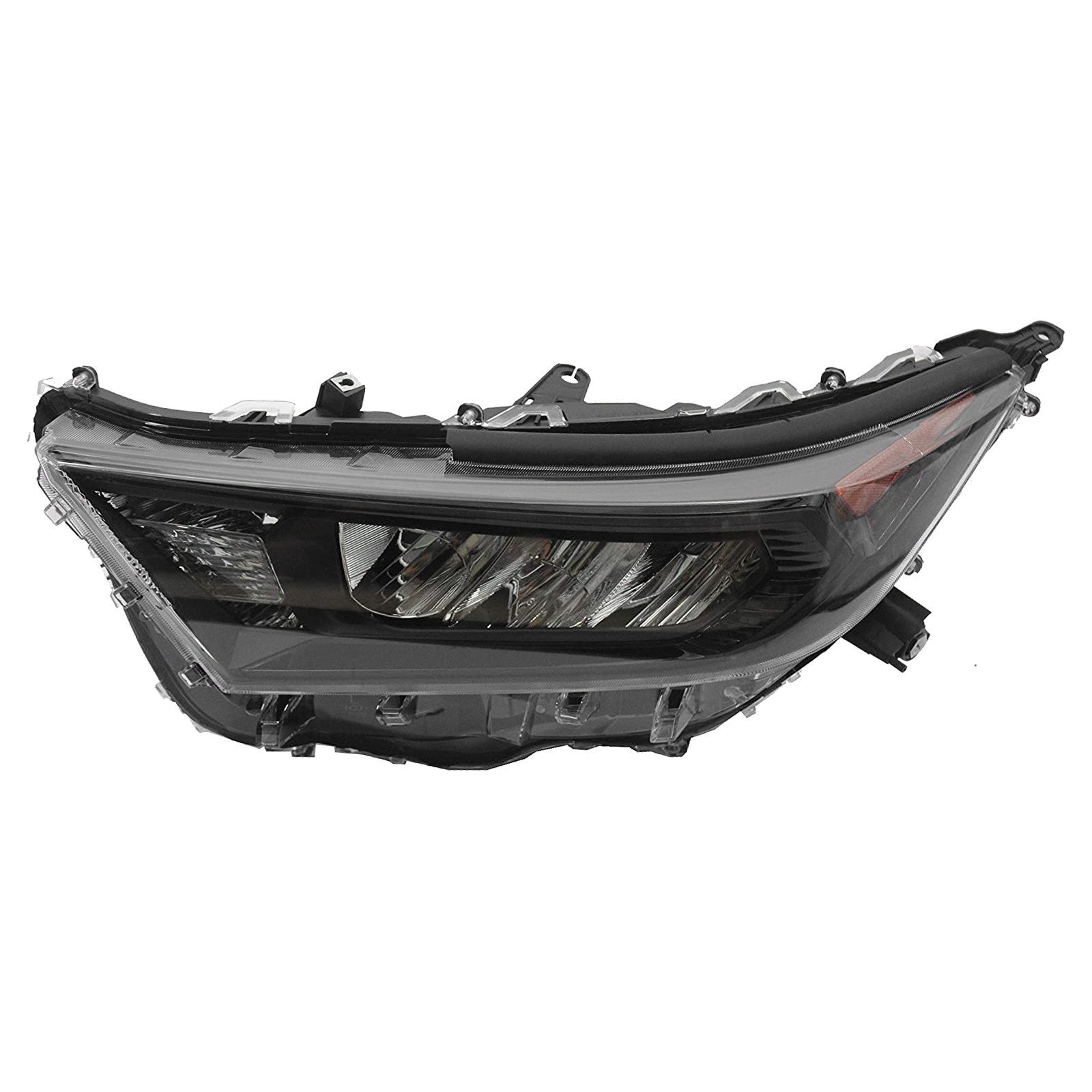 For 2019 2020 2021 Toyota RAV4 LE XLE Headlight Assembly LED with Black Housing Driver Side