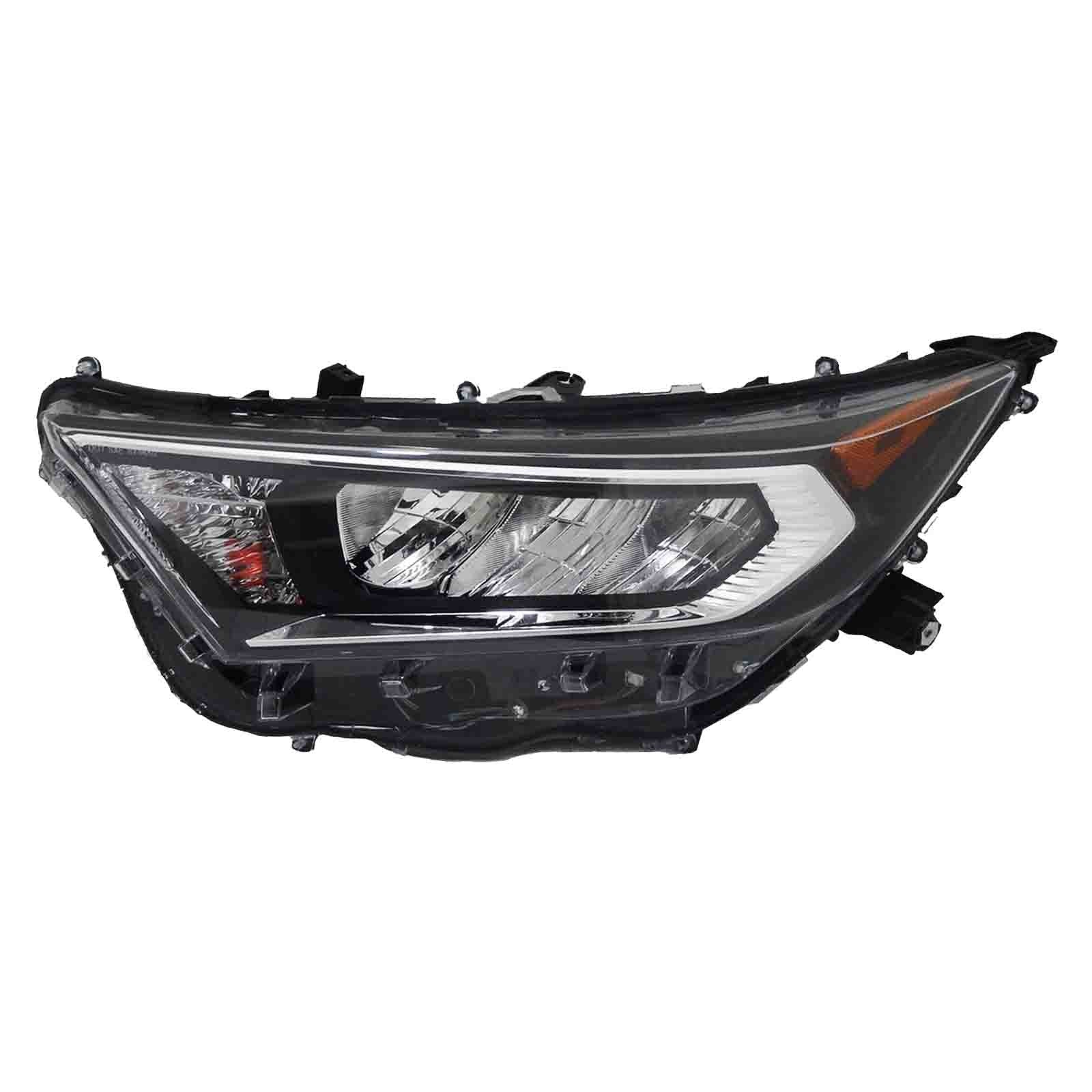 For 2019 2020 2021 Toyota RAV4 LE XLE Headlight Assembly LED with Chrome Housing Driver Side