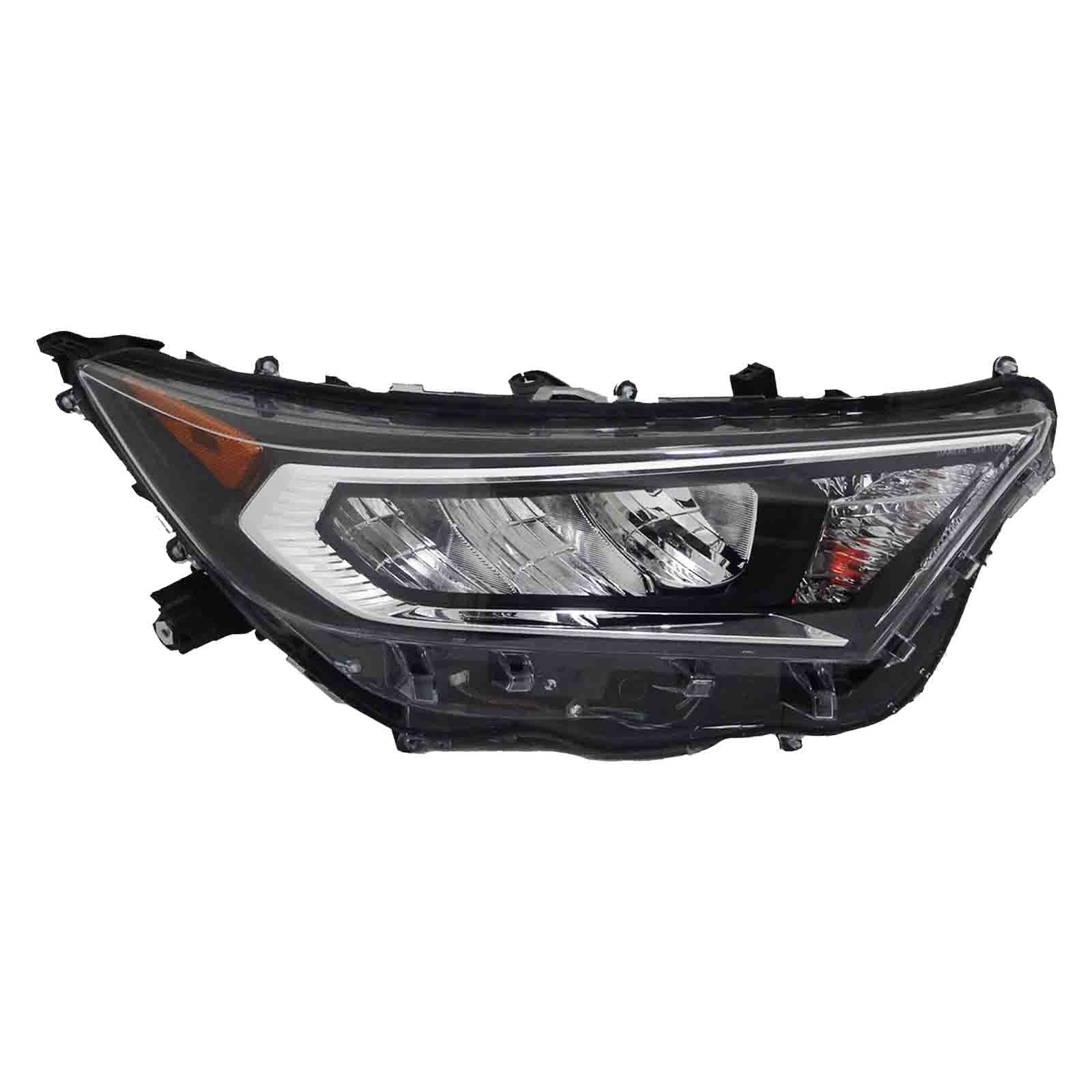 For 2019 2020 2021 Toyota RAV4 LE XLE Headlight Assembly LED with Chrome Housing Passenger Side