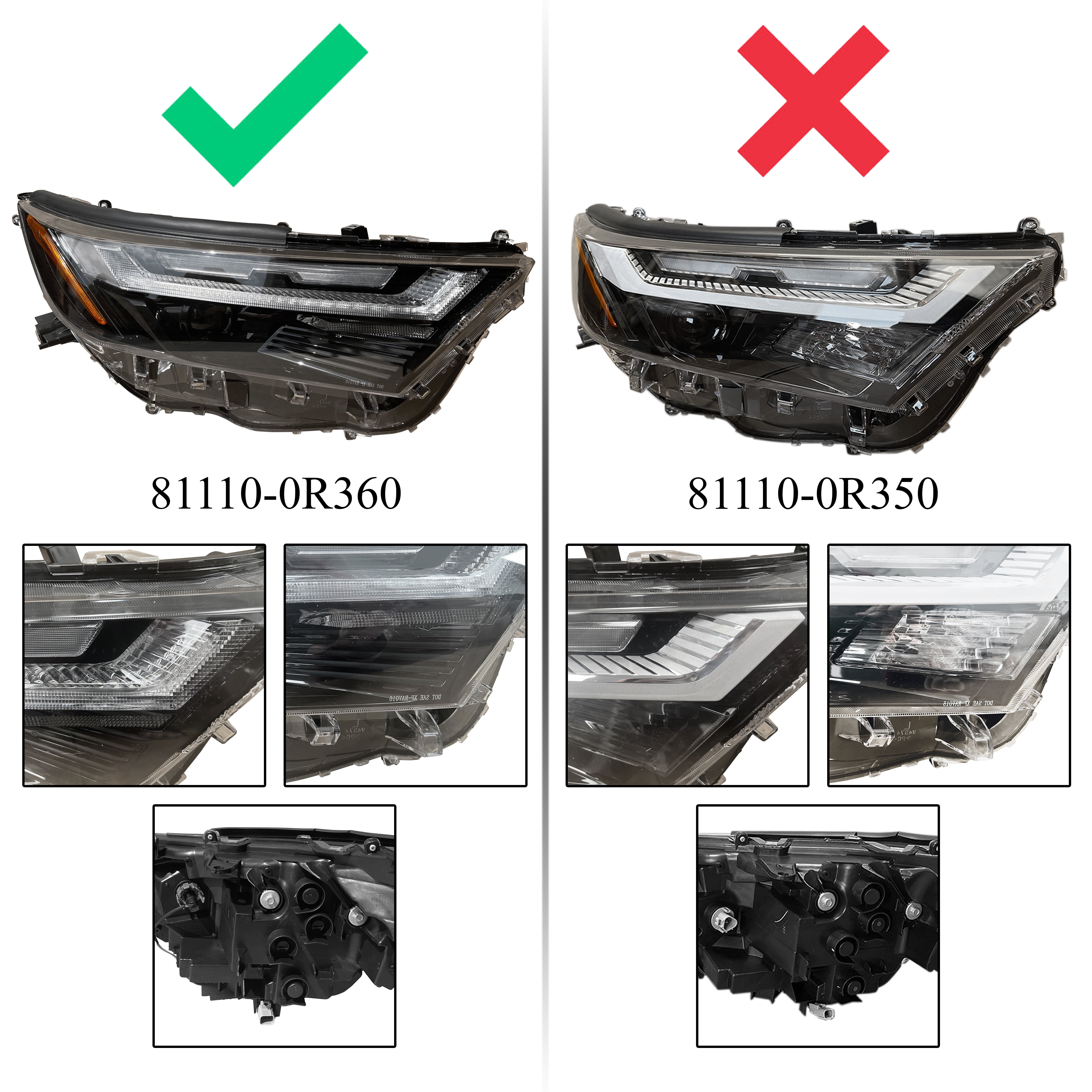 For 2022 2023 2024 Toyota RAV4 Prime SE Bi LED Projector Headlight Assembly Right Passenger Side