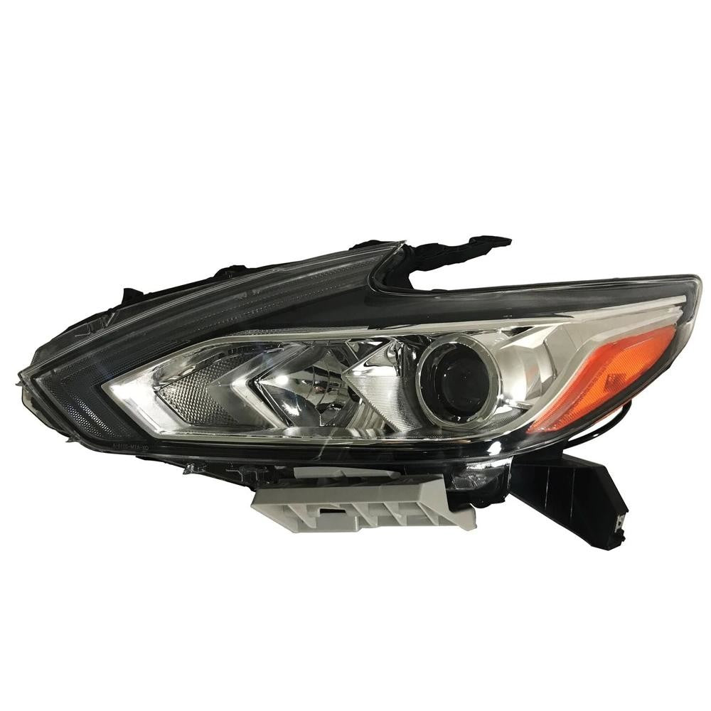 For 2016 2017 2018 Nissan Altima Headlight Assembly Halogen with Chrome Housing Driver Side