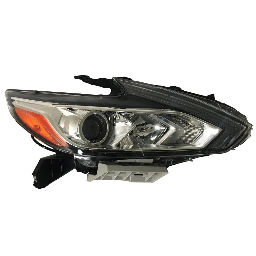 For 2016 2017 2018 Nissan Altima Headlight Assembly Halogen with Chrome Housing Passenger Side