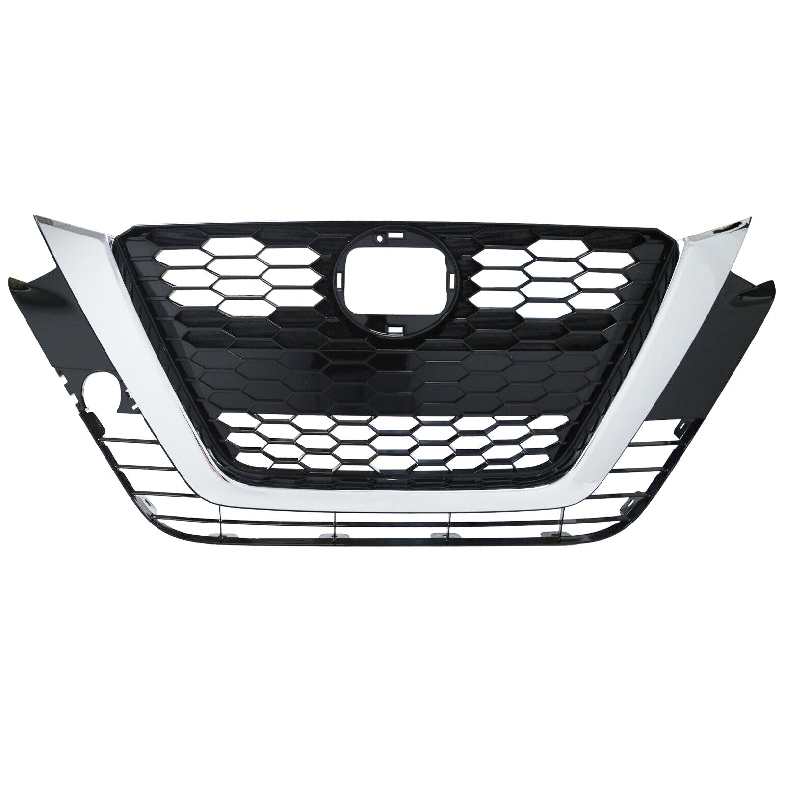 For 2019 2020 2021 2022 Nissan Altima SR Front Upper Bumper Grille Assembly Chrome Black