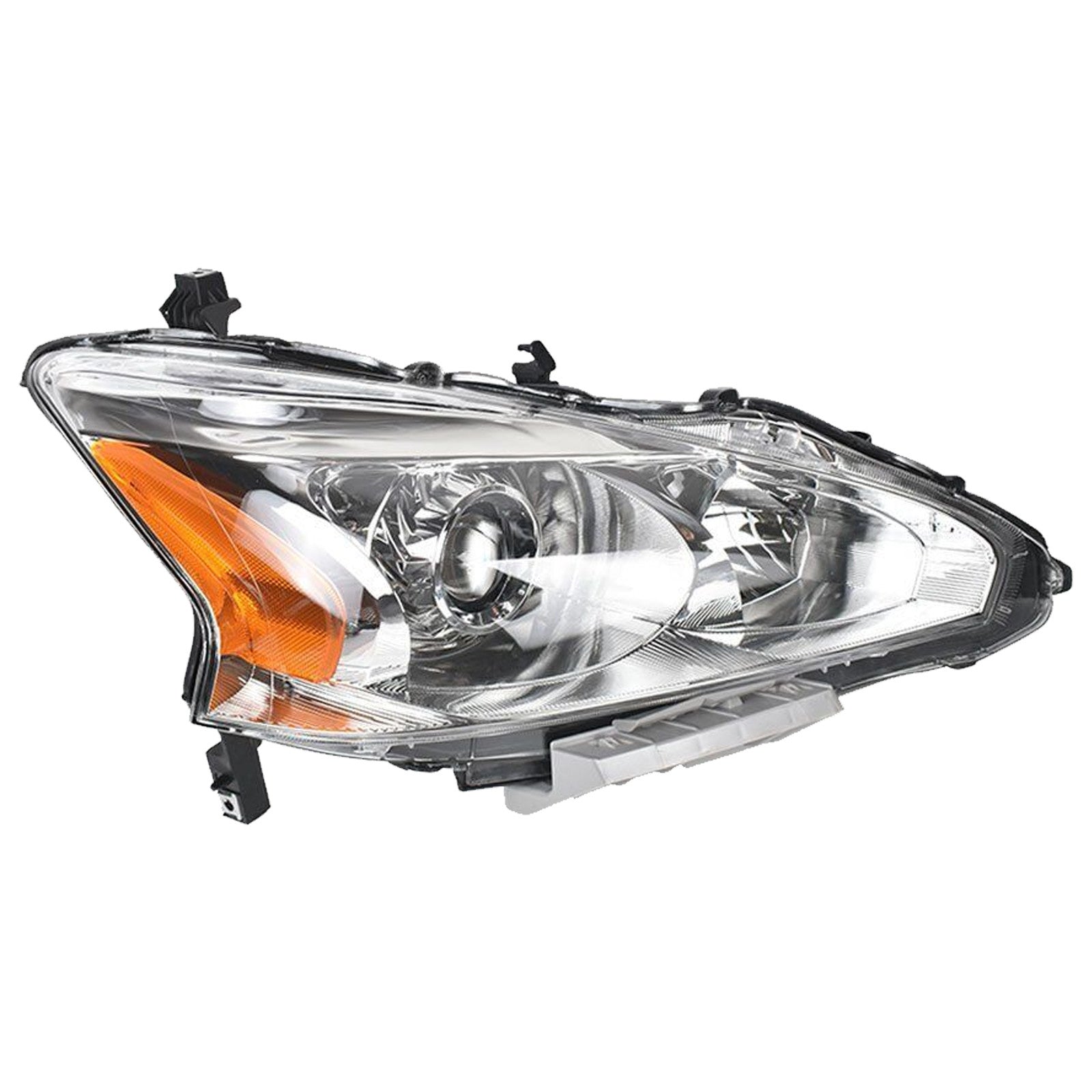 For 2013 2014 2015 Nissan Altima Front Headlight Headlamp Assembly Chrome Halogen Left Right Pair