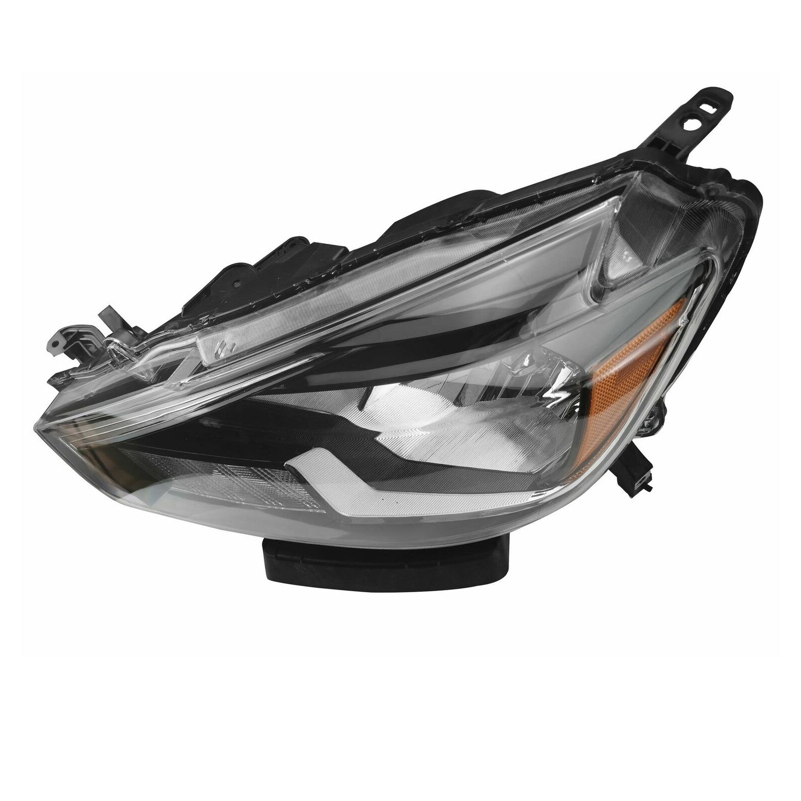 For 2016 2017 2018 2019 Nissan Sentra Headlight Assembly Halogen Black & Chrome Driver Side