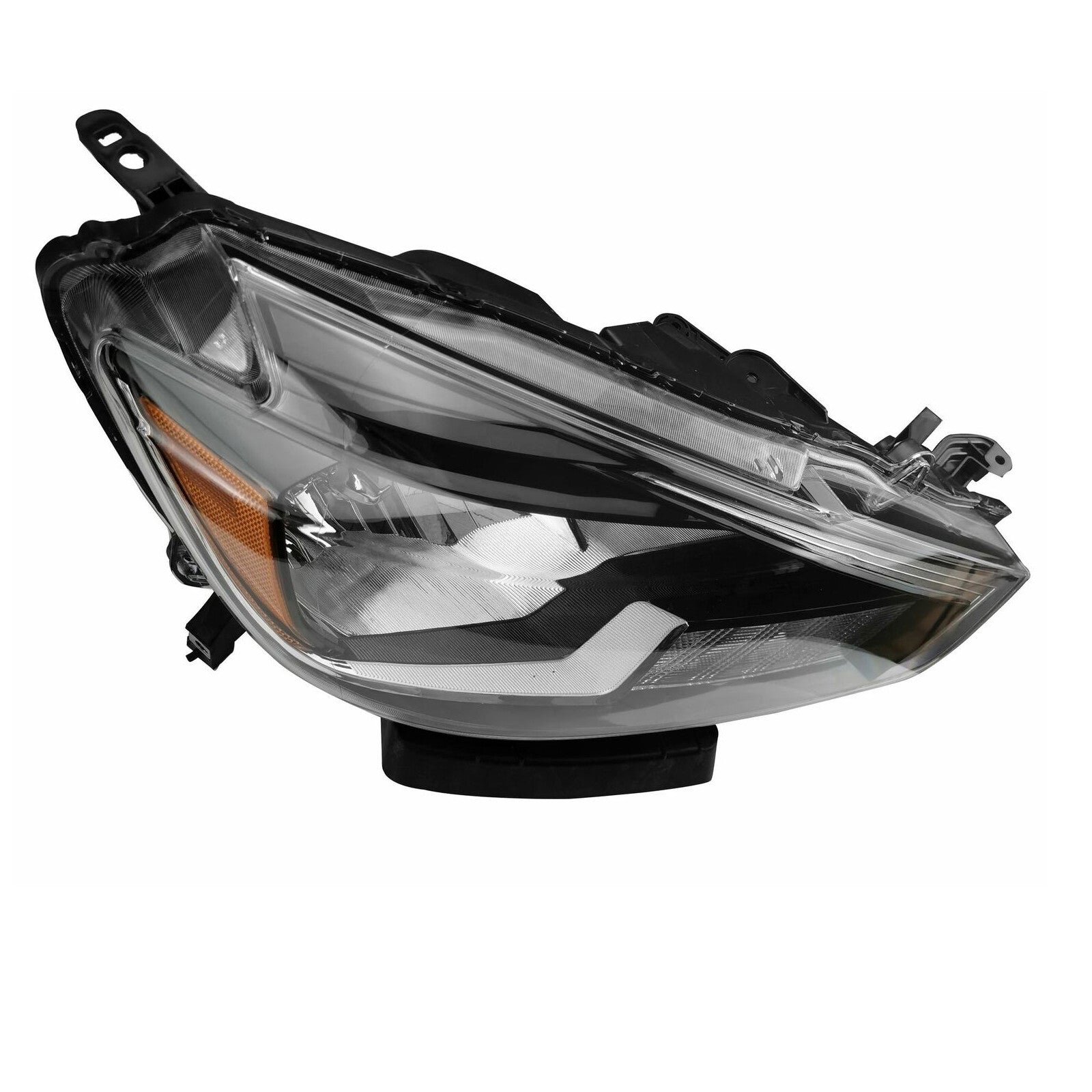 For 2016 2017 2018 2019 Nissan Sentra Headlight Assembly Halogen Black & Chrome Passenger Side