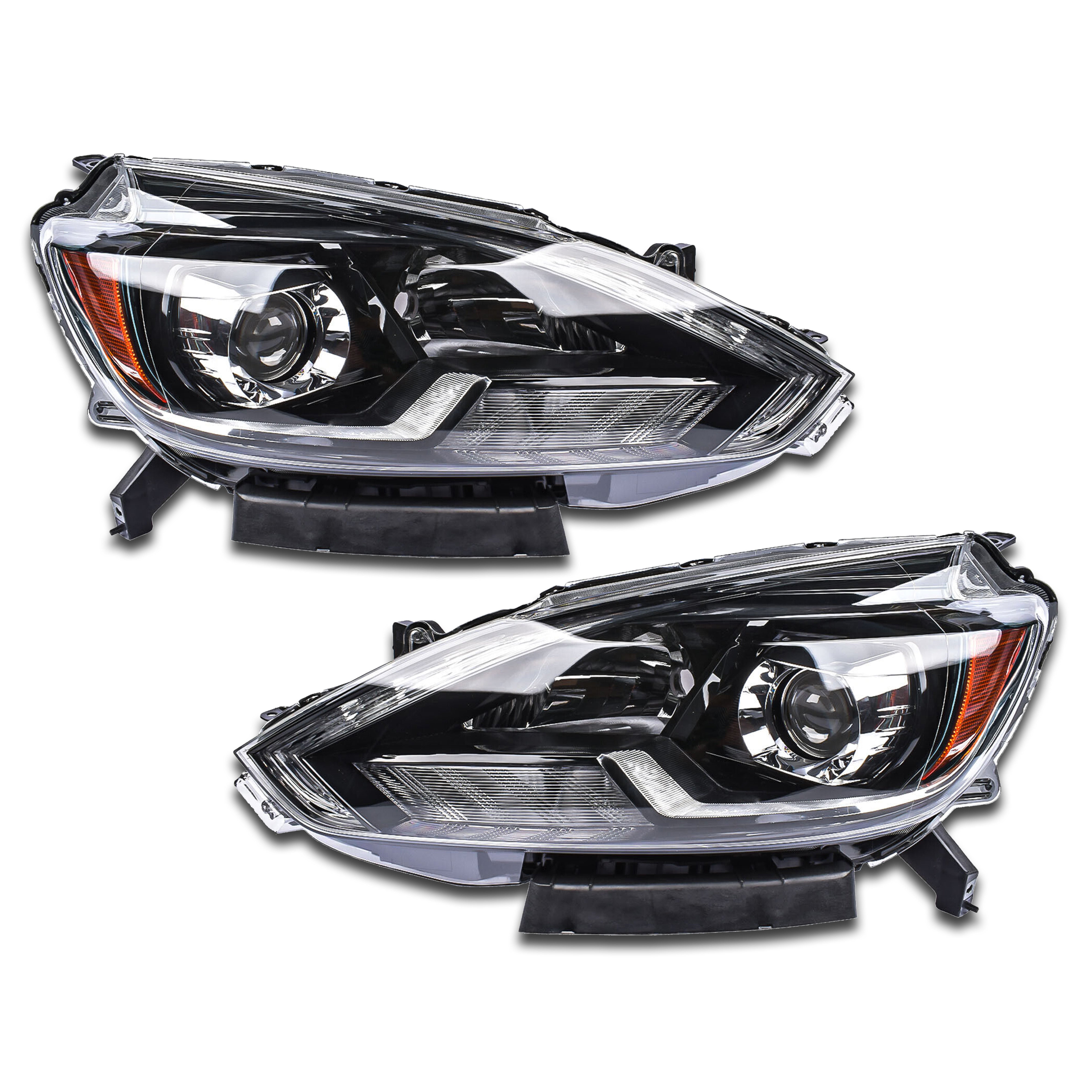 For 2016 2017 2018 2019 Nissan Sentra Front Headlight HeadLamp Assembly LED Projector Left Right Pair