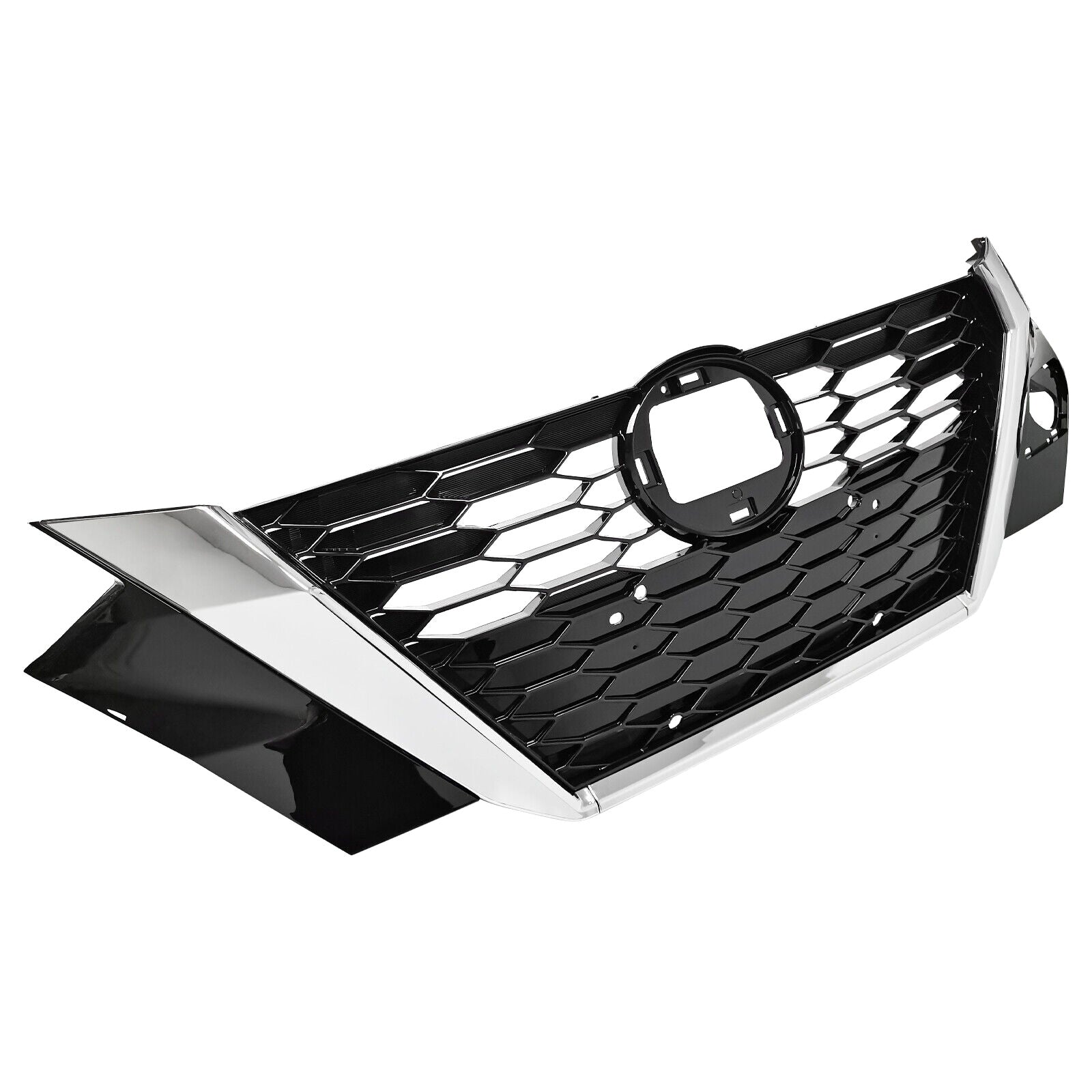 For 2020 2021 2022 2023 Nissan Sentra Front Upper Lower Bumper Grille Assembly Chrome Black