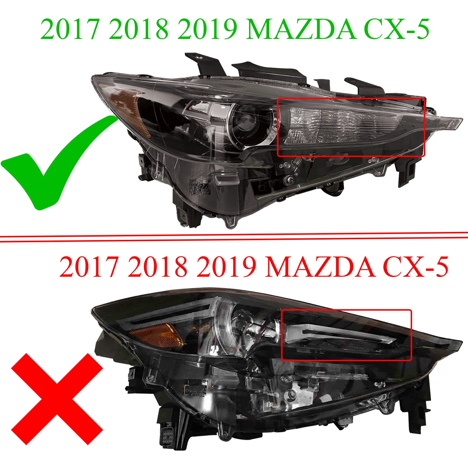 For 2017 2018 2019 2020 2021 MAZDA CX5 CX-5 Front Headlight Headlamp Assembly LED w/o AFS Passenger Side