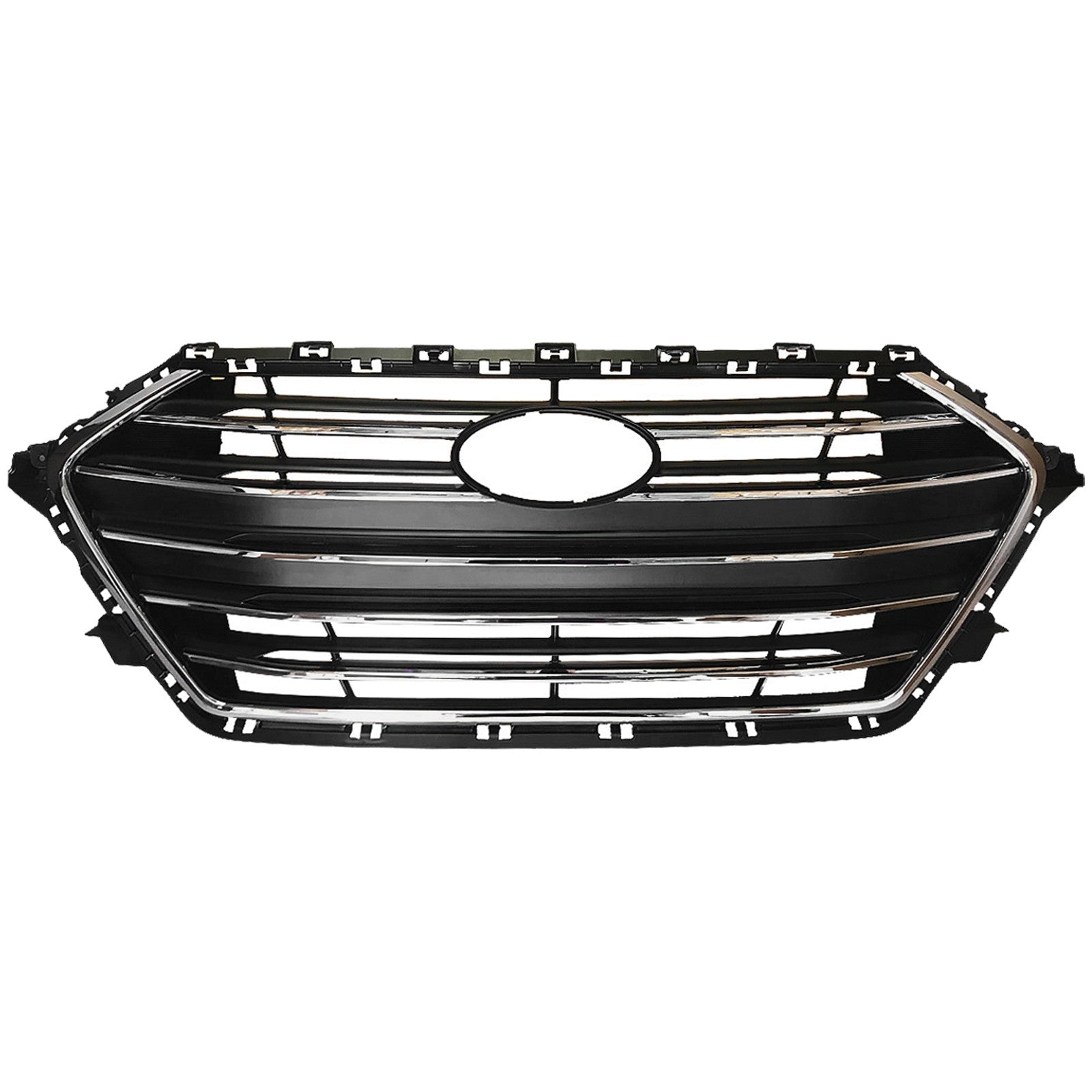 For 2017 2018 Hyundai Elantra Front Upper Bumper Grille with Silver Trim