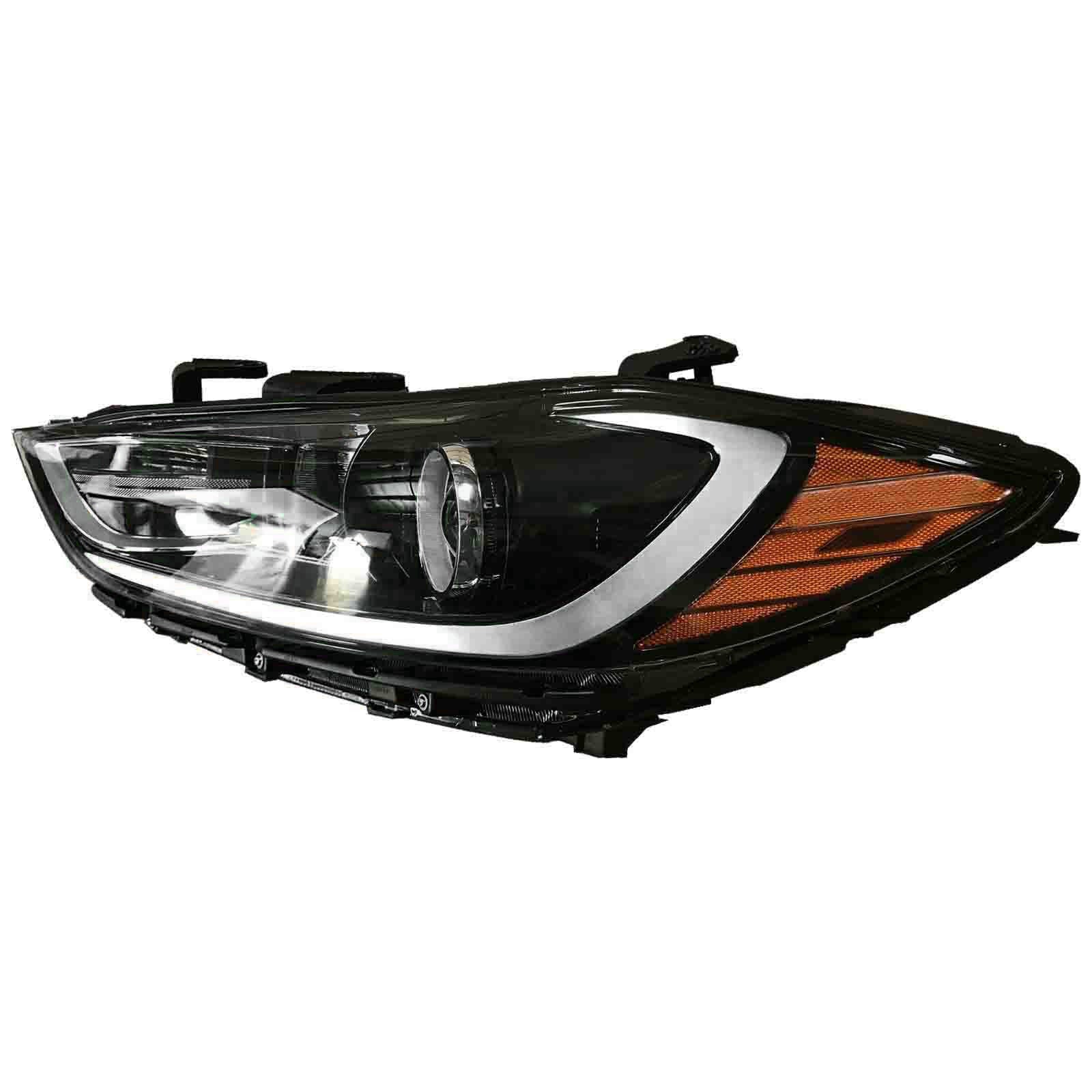 For 2017 2018 Hyundai Elantra Headlight Assembly Halogen with Bulbs Left Right Pair