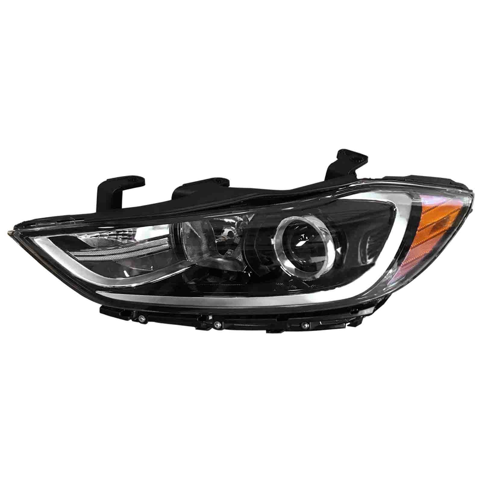 For 2017 2018 Hyundai Elantra Headlight Assembly Halogen with Bulbs Driver Side