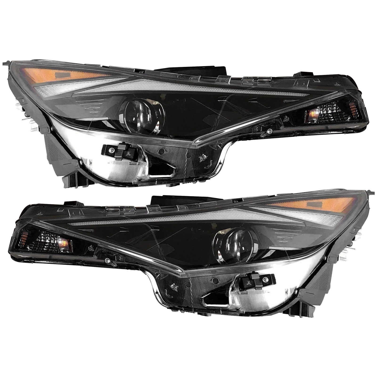 For 2021 2022 2023 Hyundai Elantra Headlight Assembly Halogen with LED Left Right Pair