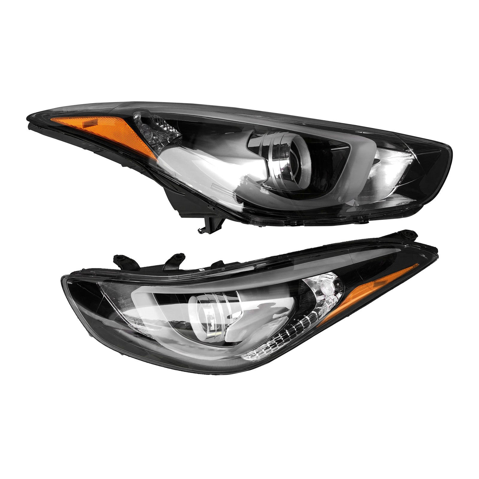 For 2014 2015 2016 Hyundai Elantra Headlight Assembly with LED Projector Left Right Pair
