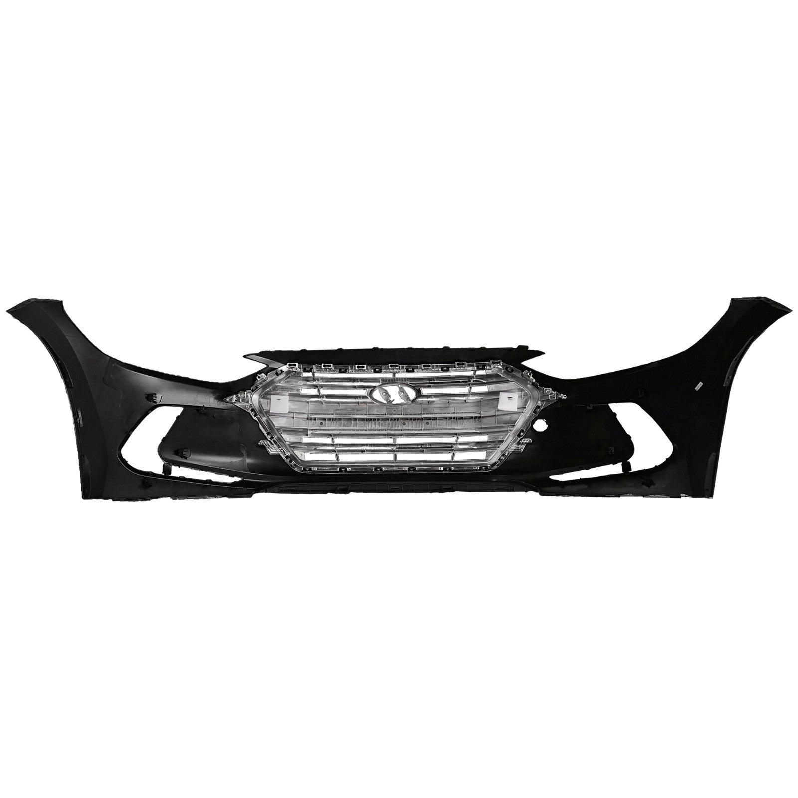 For 2017 2018 Hyundai Elantra Front Bumper Cover and Lower Grille Assembly Set Pick-up Only