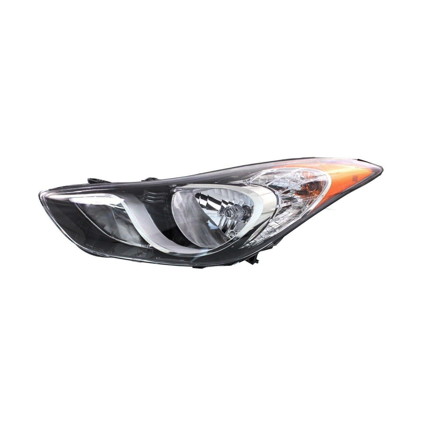 For 2011 2012 2013 Hyundai Elantra Headlight Assembly Halogen Chrome Driver Side