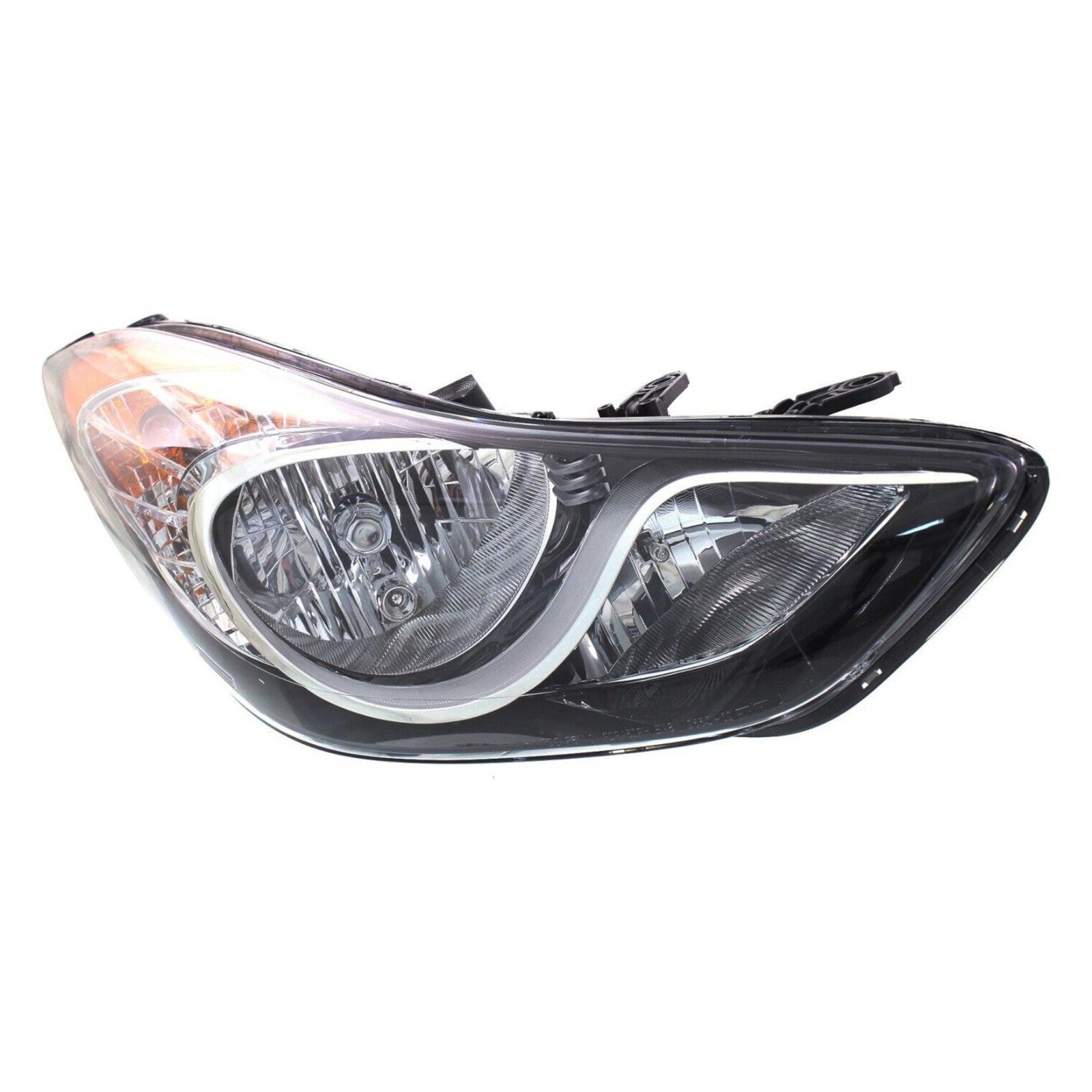 For 2011 2012 2013 Hyundai Elantra Headlight Assembly Halogen Chrome Passenger Side