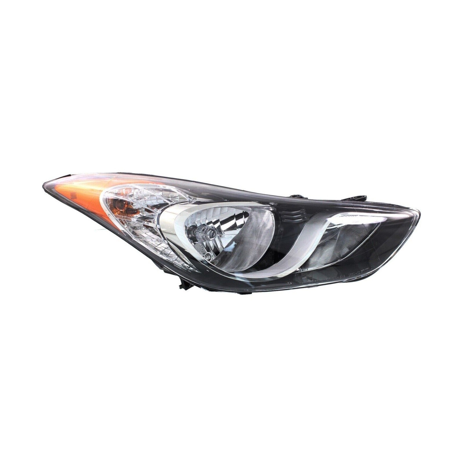 For 2011 2012 2013 Hyundai Elantra Headlight Assembly Halogen Chrome Left Right Pair