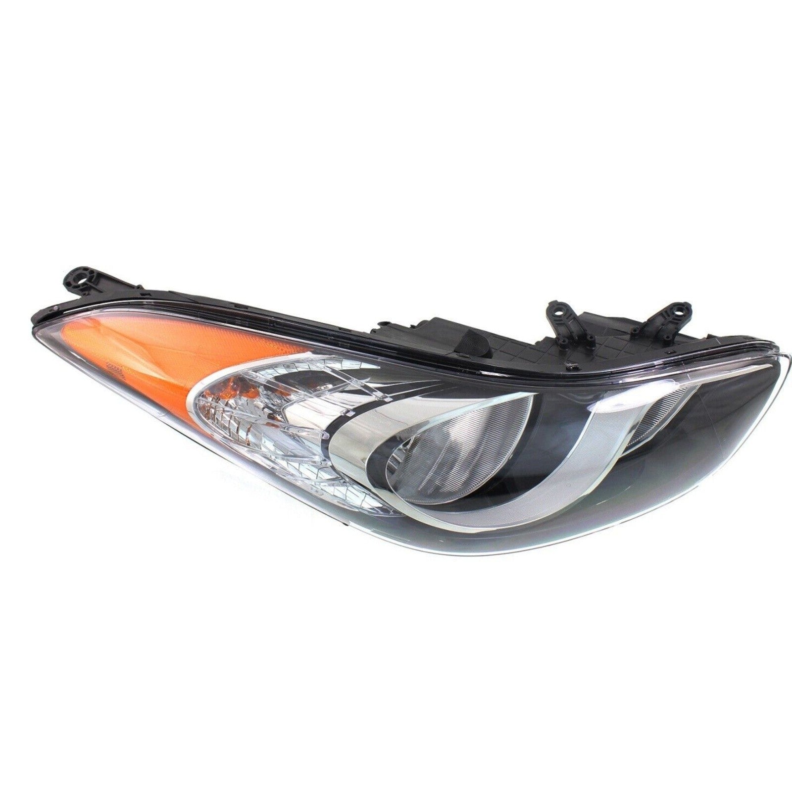 For 2011 2012 2013 Hyundai Elantra Headlight Assembly Halogen Chrome Left Right Pair