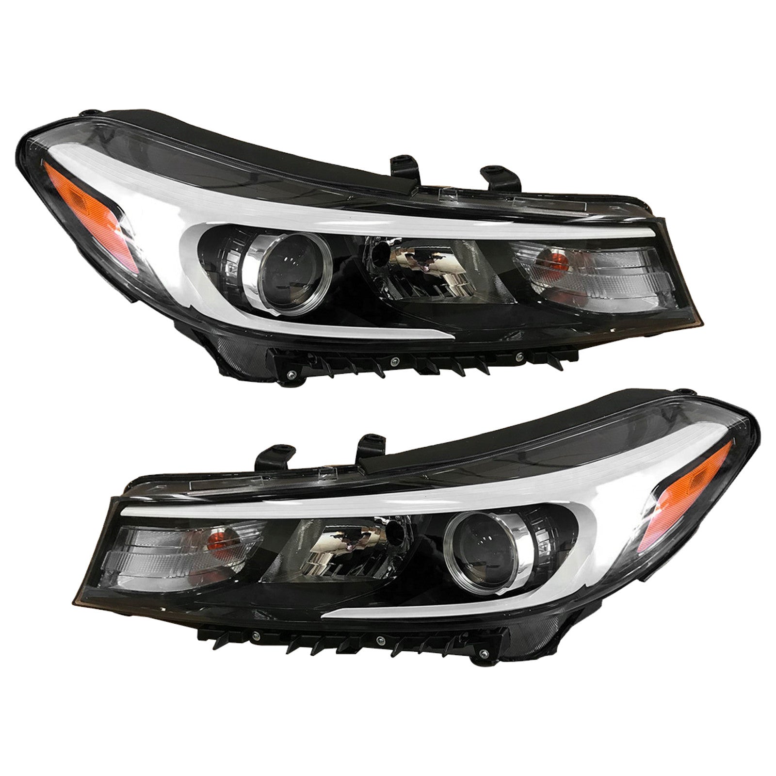 For 2017 2018 Kia Forte Forte5 Headlight Assembly Halogen With Bulbs Left Right Pair