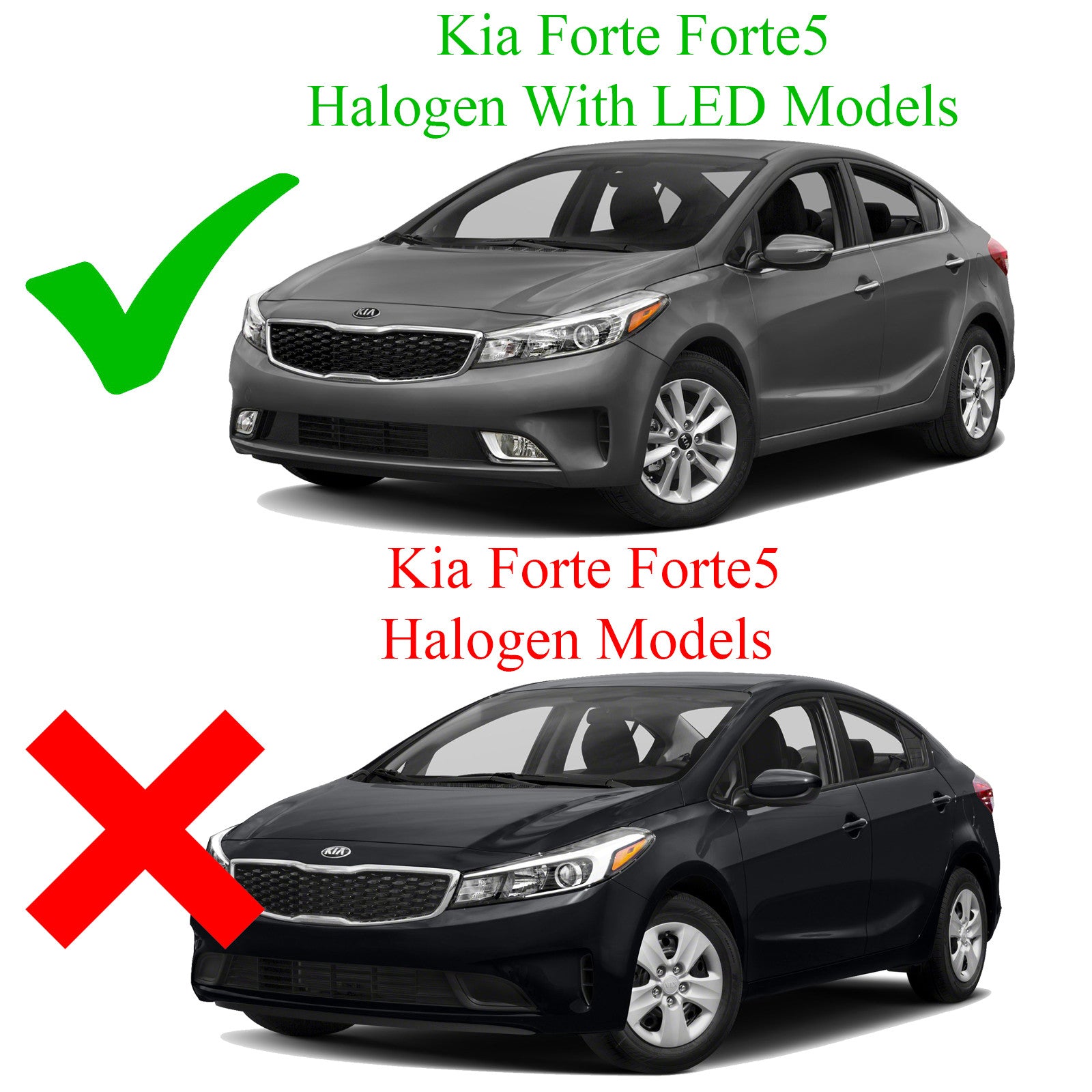For 2017 2018 Kia Forte Forte5 Headlight Assembly with LED Driver Side