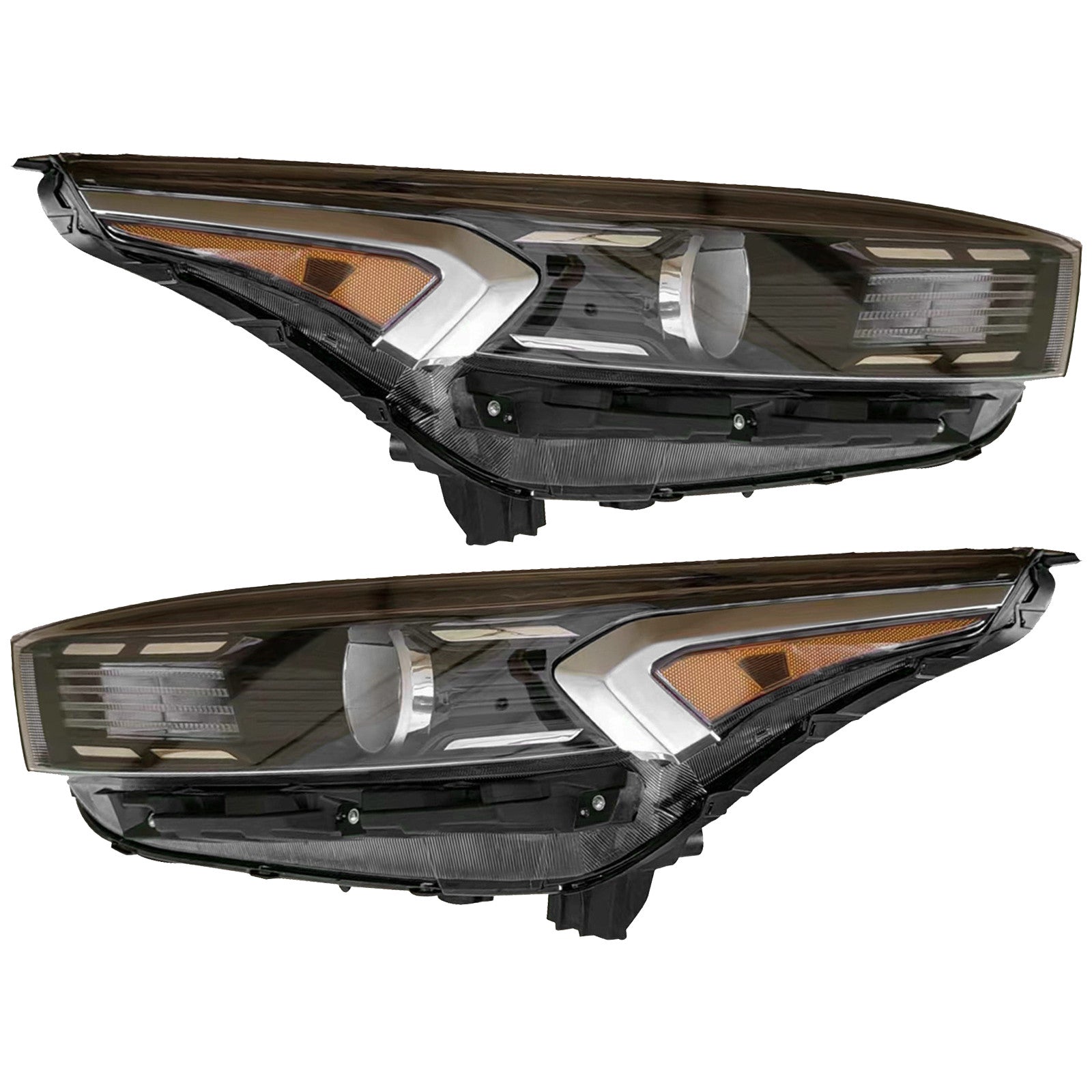 For 2022 2023 2024 Kia Forte Halogen Projector Headlight Assembly without LED DRL Left Right Pair