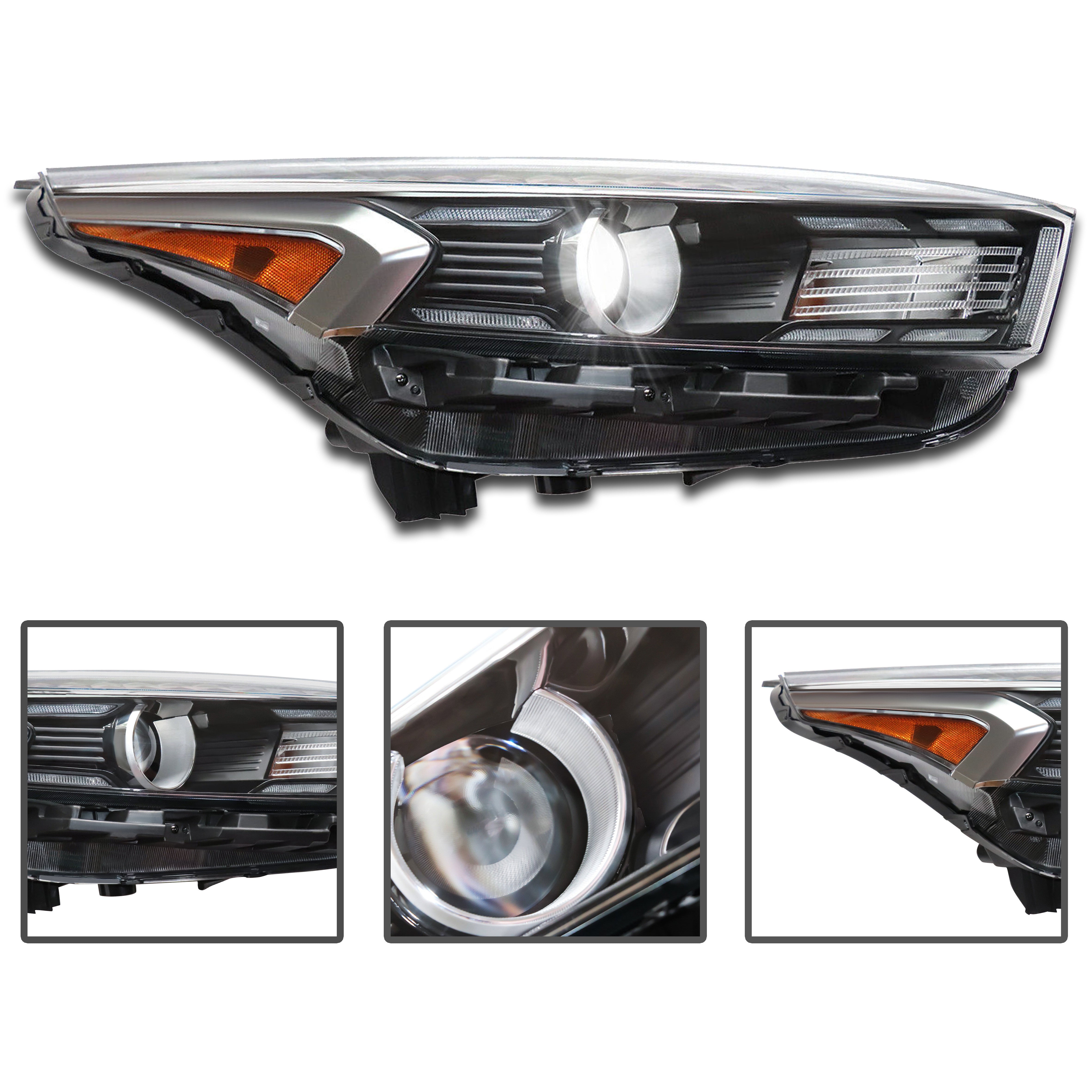 2022 2023 Kia Forte Halogen Projector Headlight Assembly with LED DRL Passenger Side